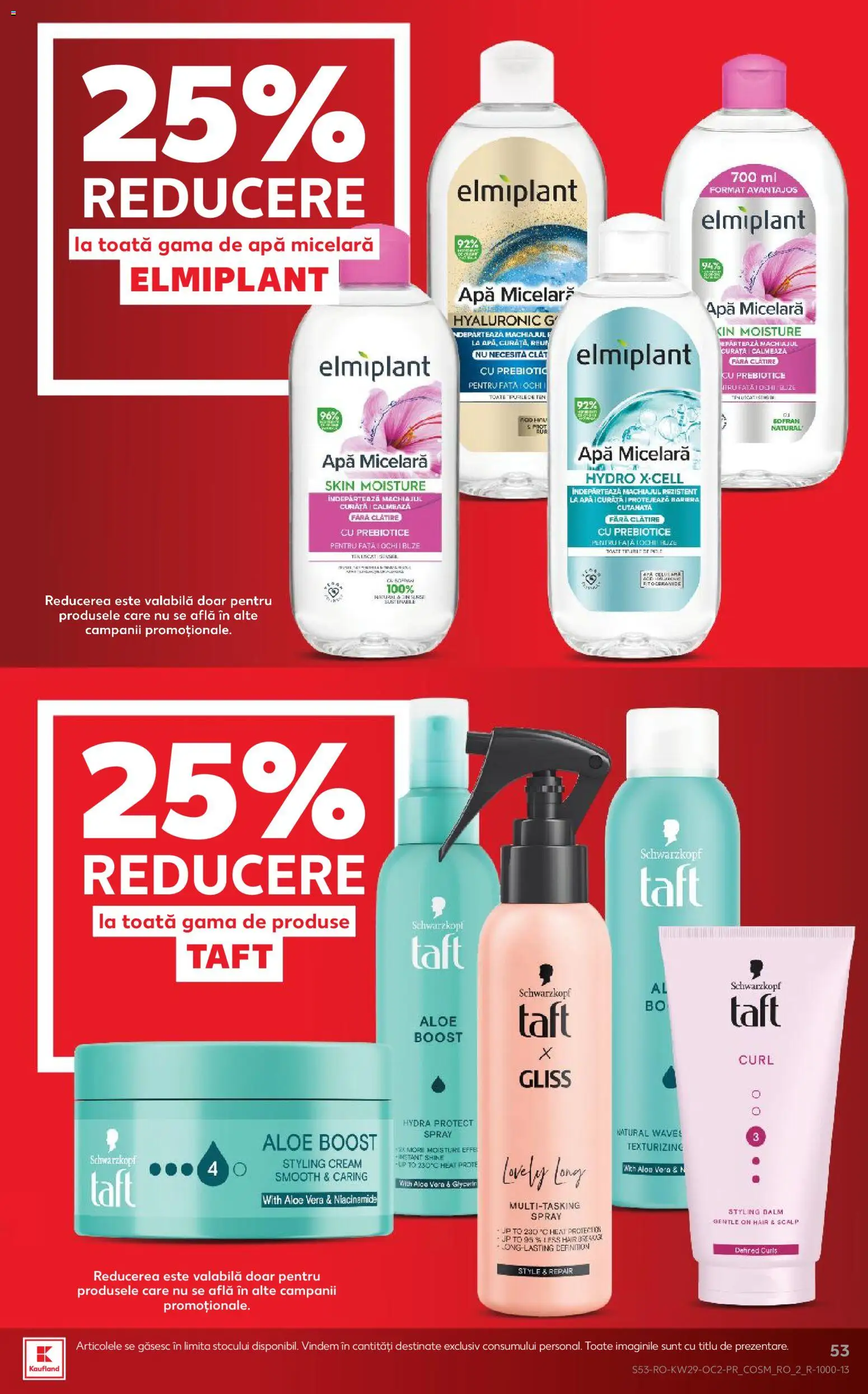 Catalog Kaufland 15 - 20 Iulie 2026 | Pagina 53 | Produse: Delgeç, Aloe vera, Apă micelară, Apă