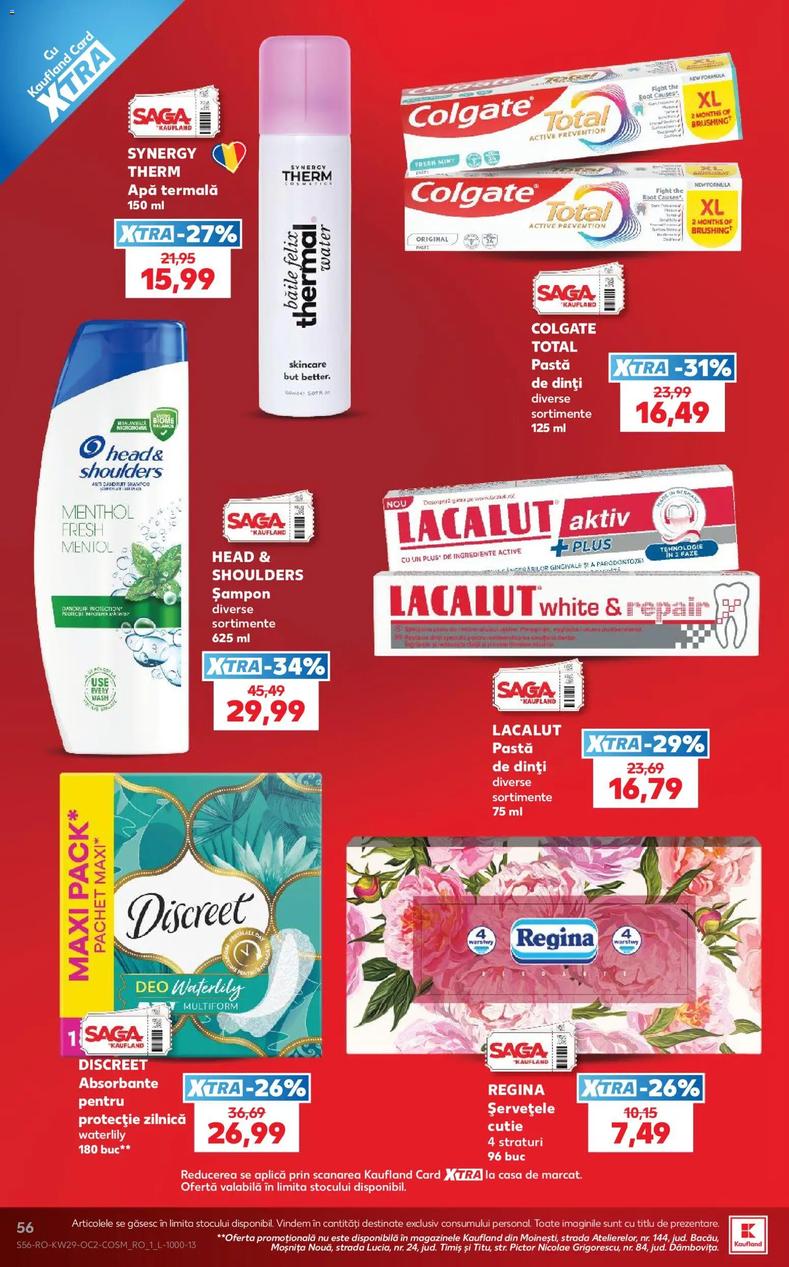 Catalog Kaufland 15 - 20 Iulie 2026 | Pagina 56 | Produse: Cutie, Șampon, Absorbante, Apă