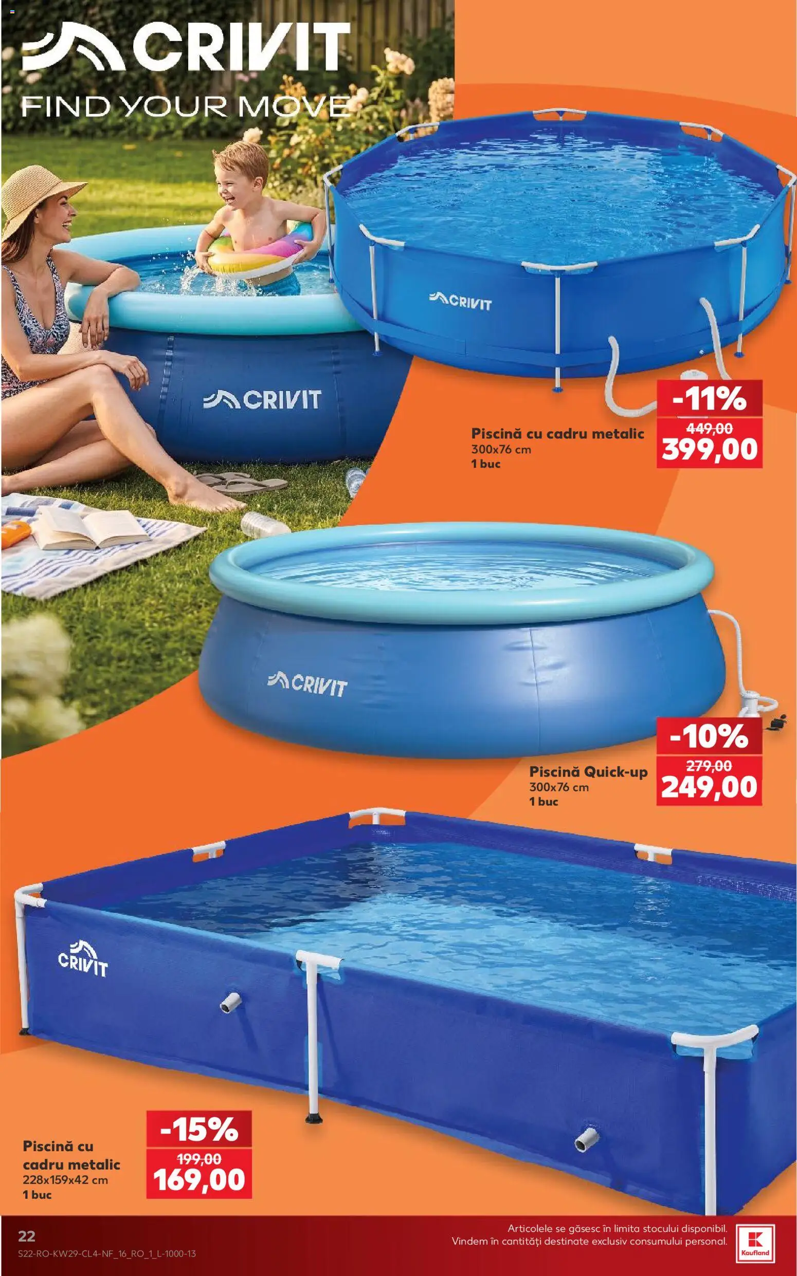 Catalog Kaufland 15 - 20 Iulie 2026 | Pagina 22 | Produse: Piscină