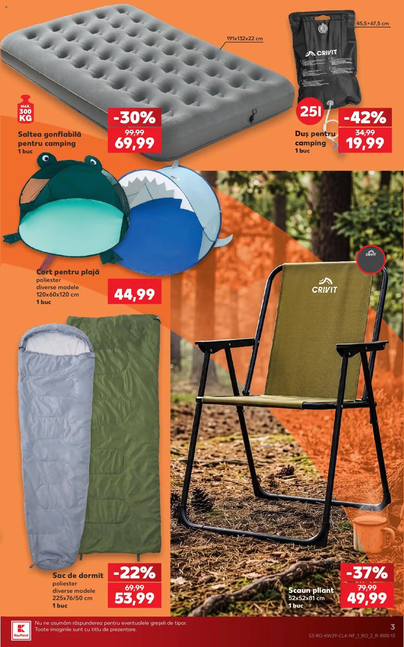 Catalog Kaufland 15 - 20 Iulie 2026 | Pagina 3 | Produse: Cort, Scaun, Duș, Saltea gonflabilă