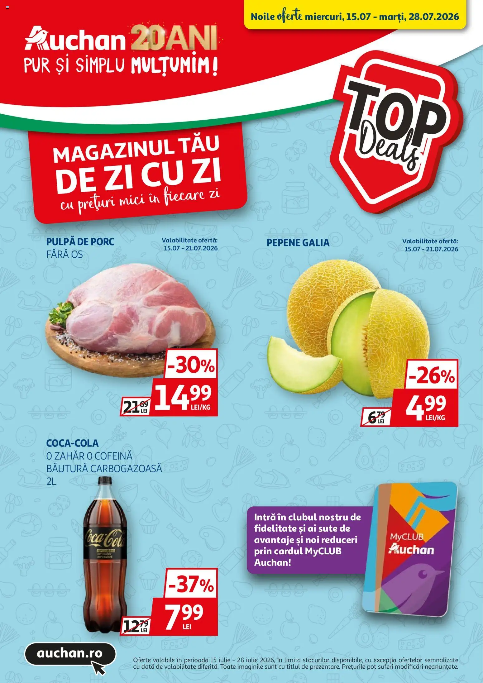 Catalog Auchan 15 - 27 Iulie 2026 | Pagina 1 | Produse: Mici, Zahăr