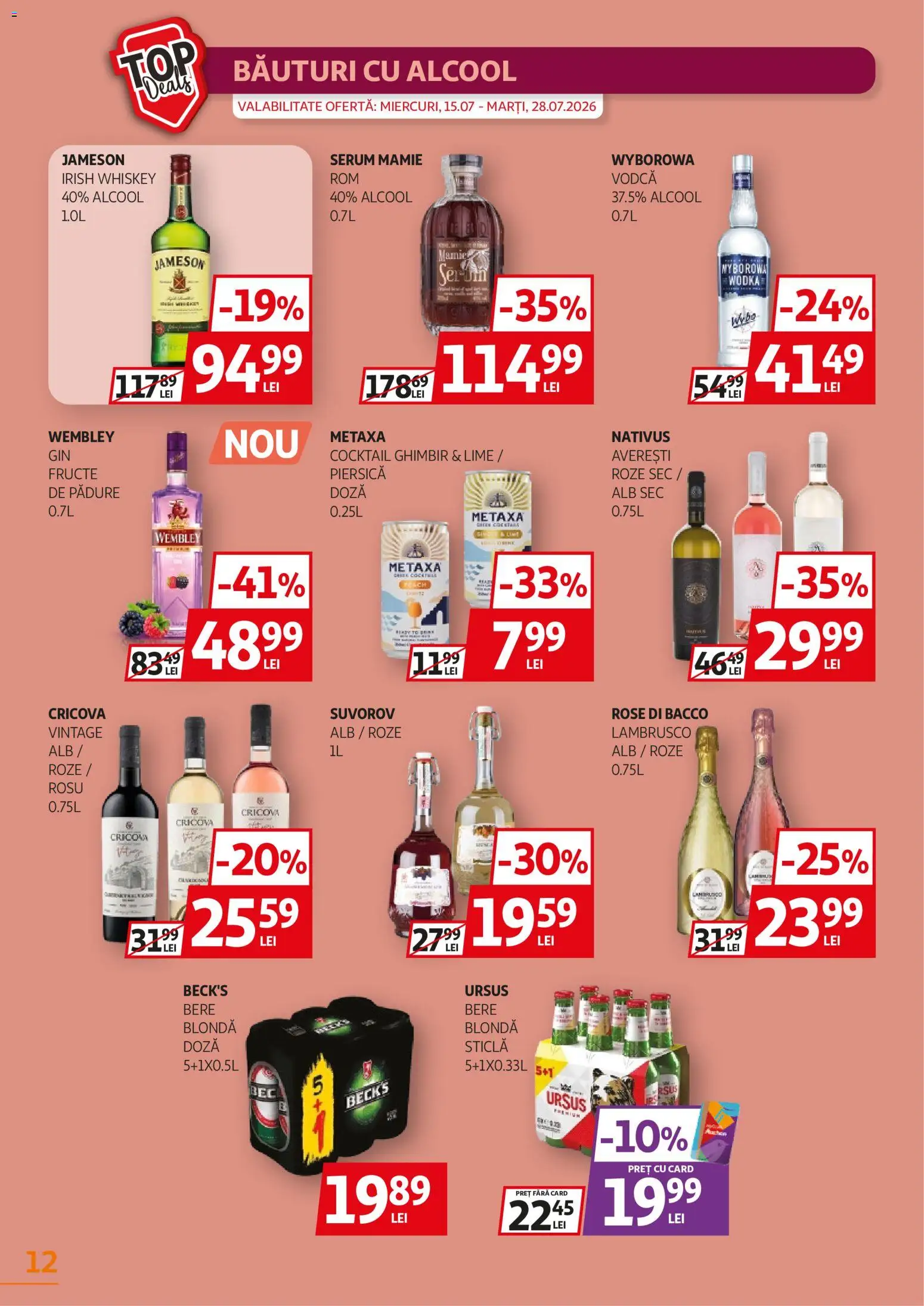 Catalog Auchan 15 - 27 Iulie 2026 | Pagina 12 | Produse: Serum, Bere, Whiskey, Fructe