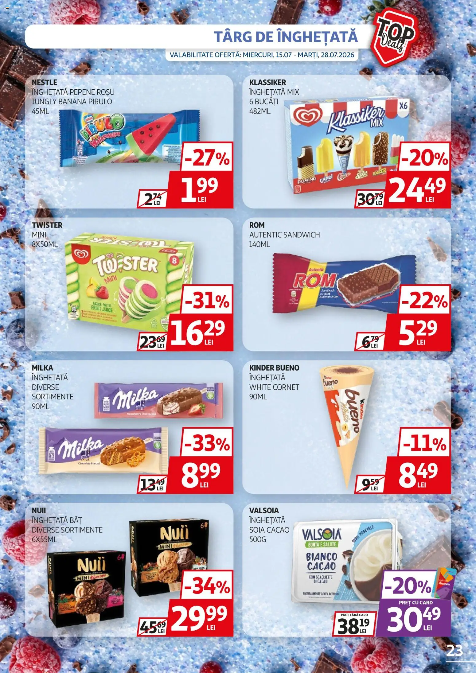 Catalog Auchan 15 - 27 Iulie 2026 | Pagina 23 | Produse: Cacao, Înghețată