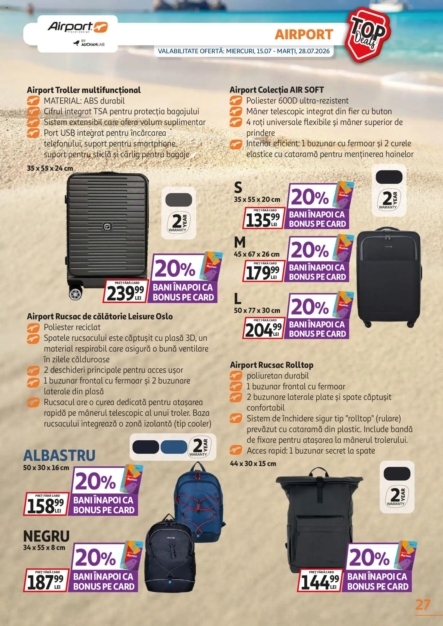 Catalog Auchan 15 - 27 Iulie 2026 | Pagina 27 | Produse: Curea, Usb, Mâner, Rucsac