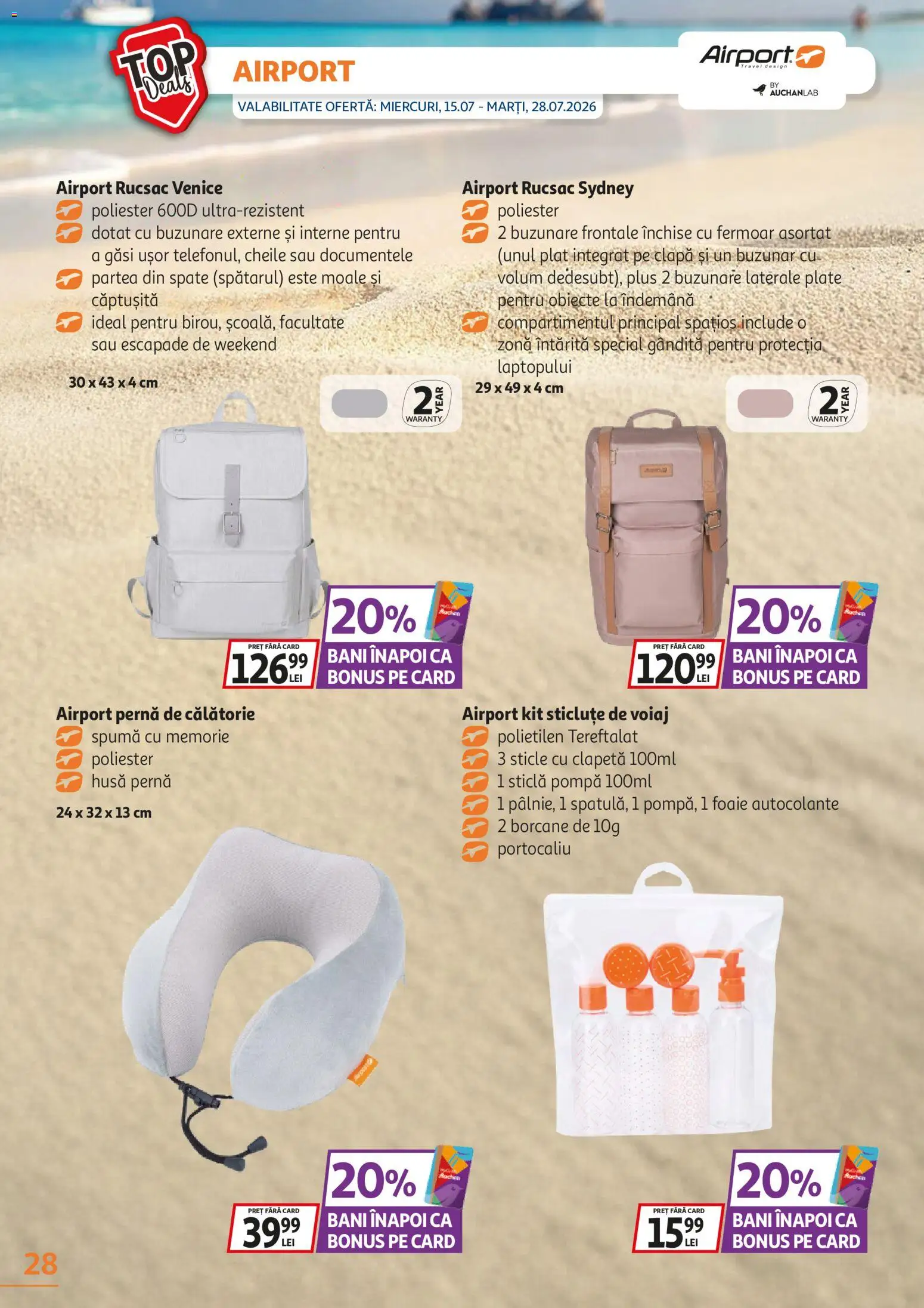 Catalog Auchan 15 - 27 Iulie 2026 | Pagina 28 | Produse: Memorie, Pernă, Rucsac