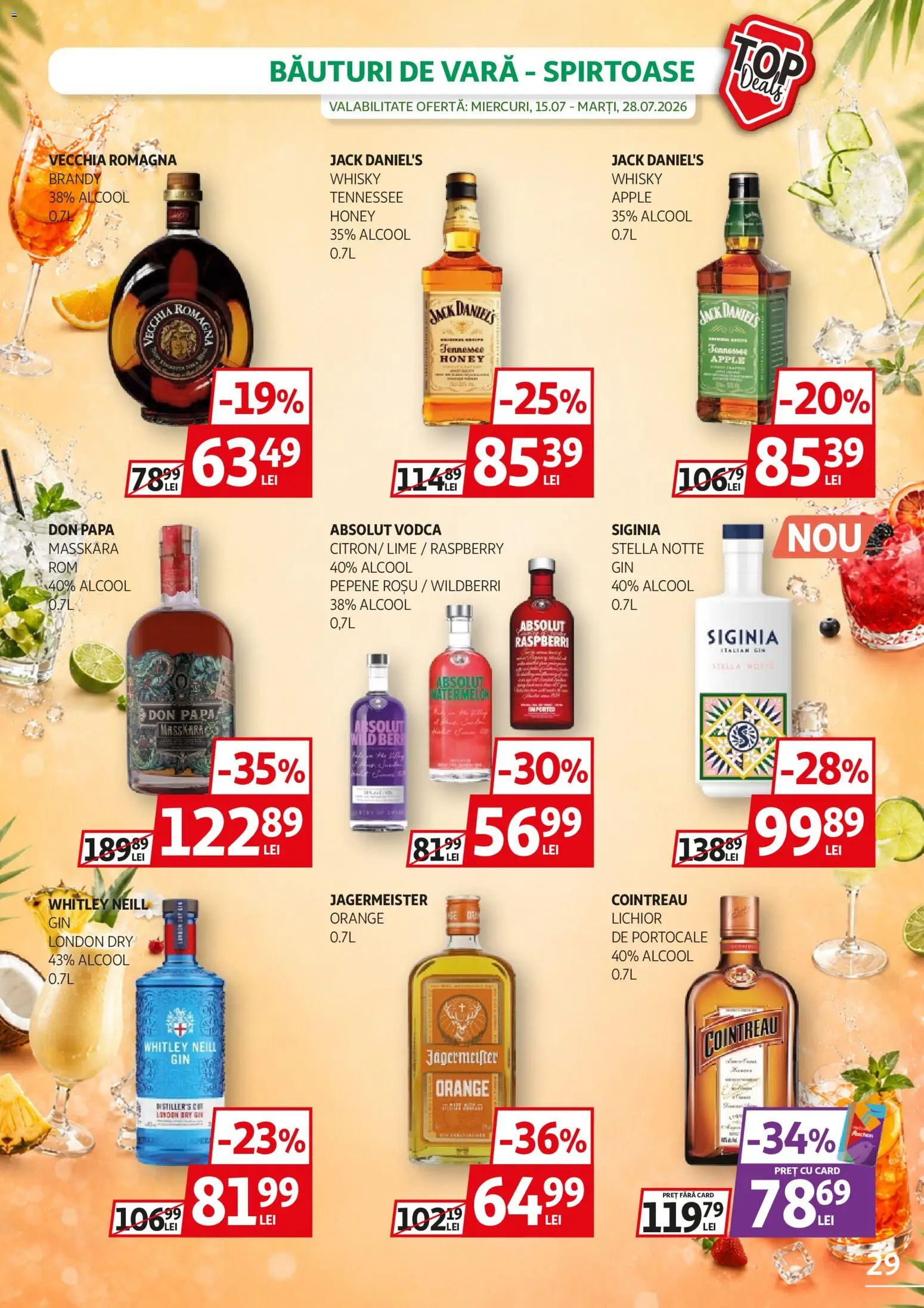 Catalog Auchan 15 - 27 Iulie 2026 | Pagina 29 | Produse: Su ısıtıcı, Lichior, Portocale, Gin