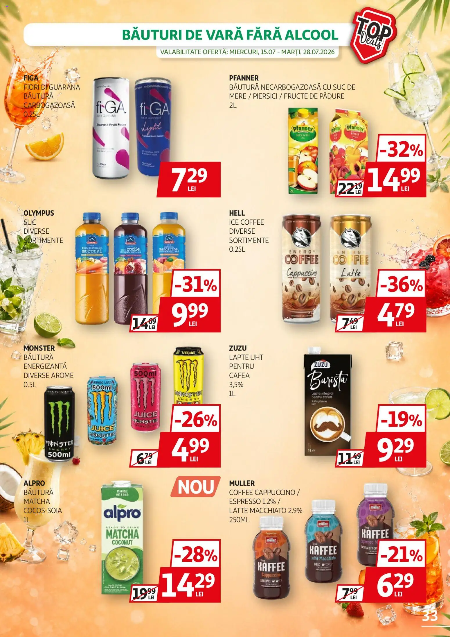 Catalog Auchan 15 - 27 Iulie 2026 | Pagina 33 | Produse: Cafea, Suc, Mere, Fructe
