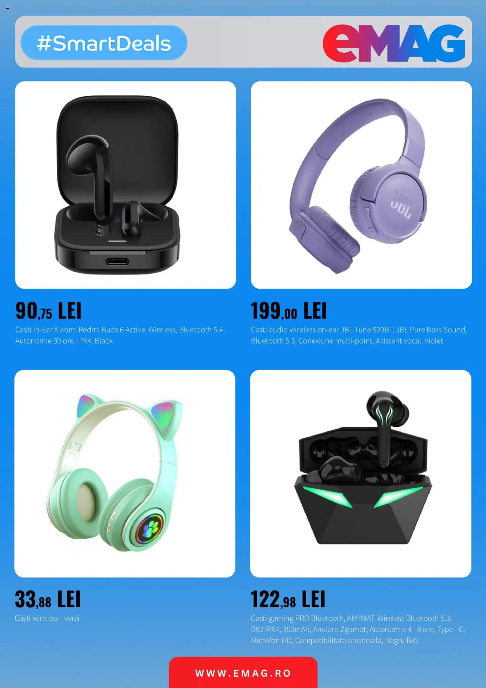 Catalog eMag 14 - 19 Iulie 2026 | Pagina 4 | Produse: Audio, Căști, Microfon