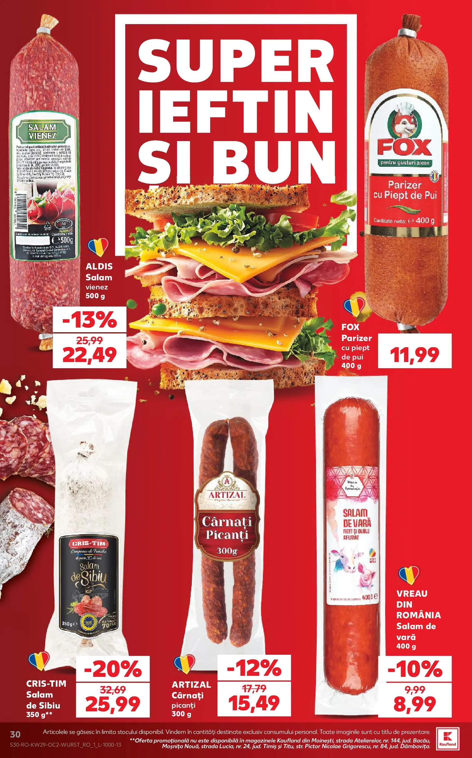 Catalog Kaufland 15 - 20 Iulie 2026 | Pagina 30 | Produse: Hacıyatmaz Kedi Oyuncağı, Pate, Salam, Cârnați