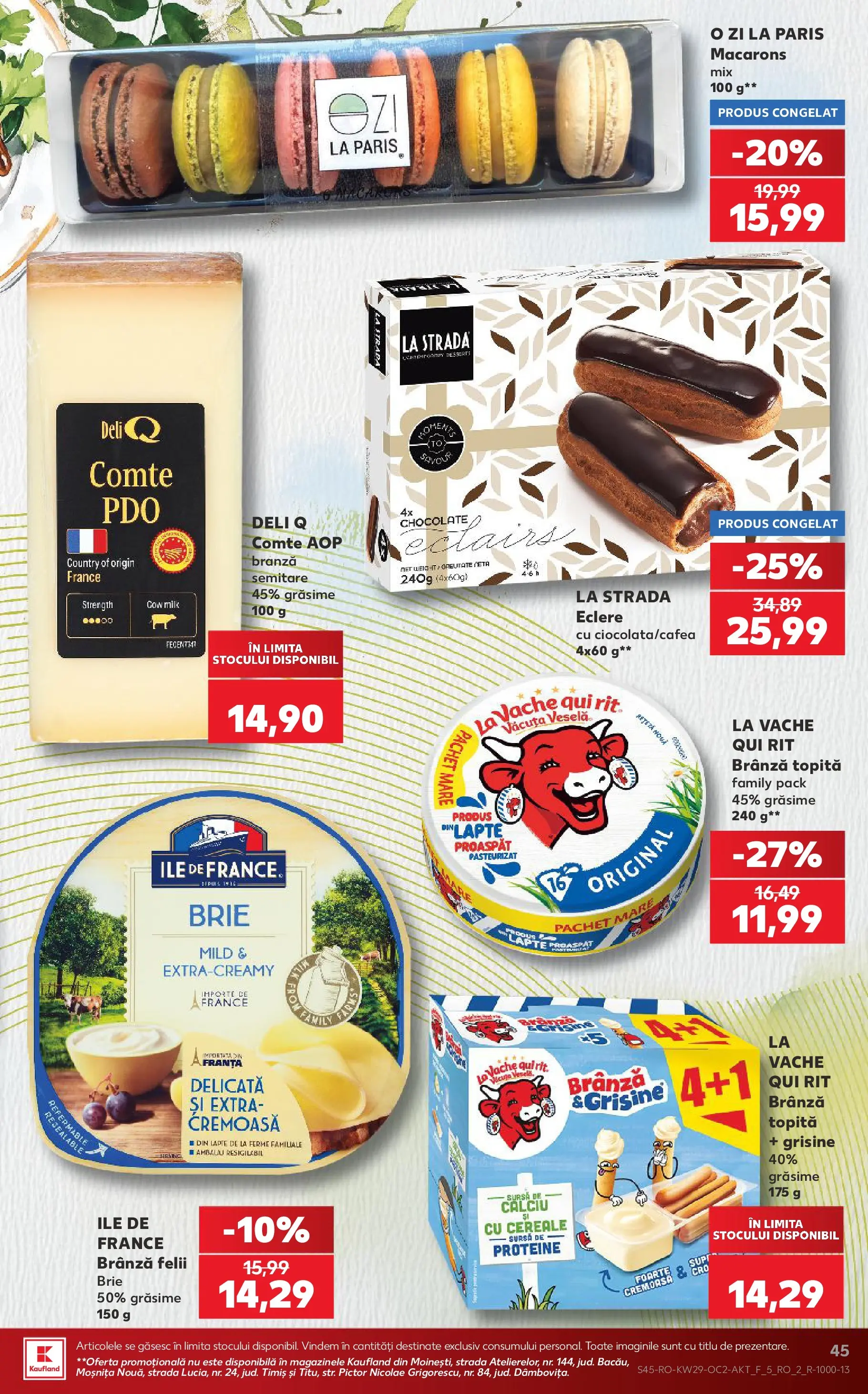 Catalog Kaufland 15 - 20 Iulie 2026 | Pagina 45 | Produse: Masaüstü kılıfı, Lapte, Brânză, Macarons