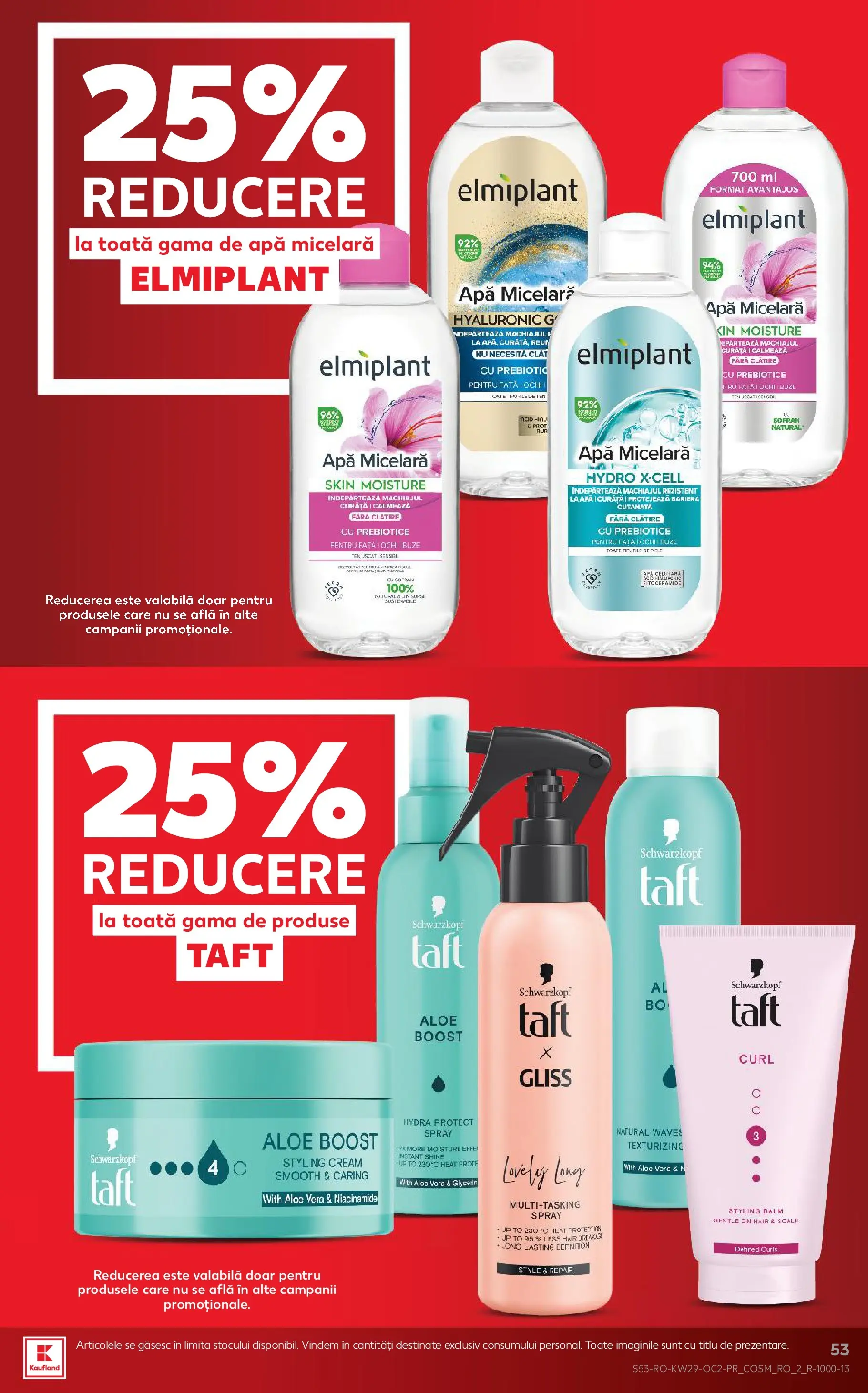 Catalog Kaufland 15 - 20 Iulie 2026 | Pagina 53 | Produse: Delgeç, Aloe vera, Apă micelară, Apă