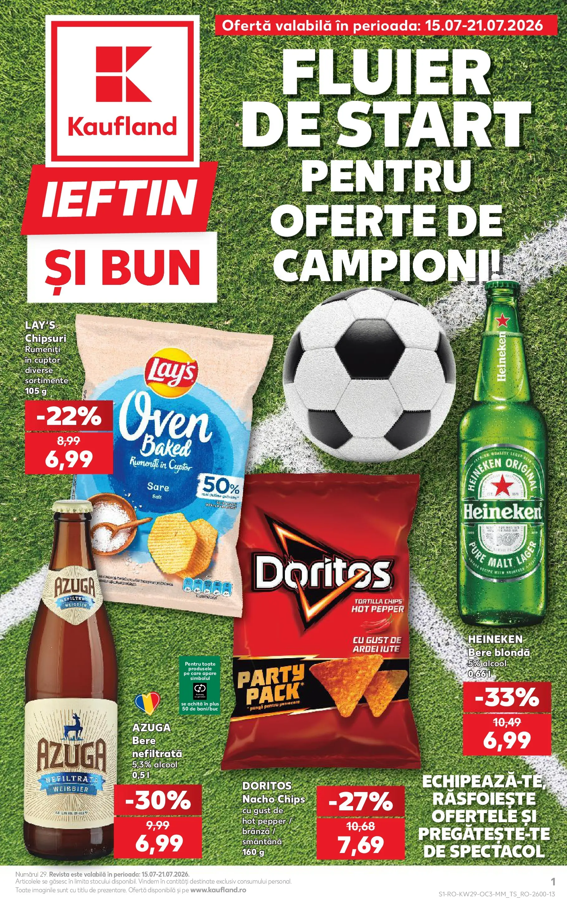 Catalog Kaufland 15 - 20 Iulie 2026 | Pagina 1 | Produse: Cuptor, Ardei iute, Brânză, Chipsuri