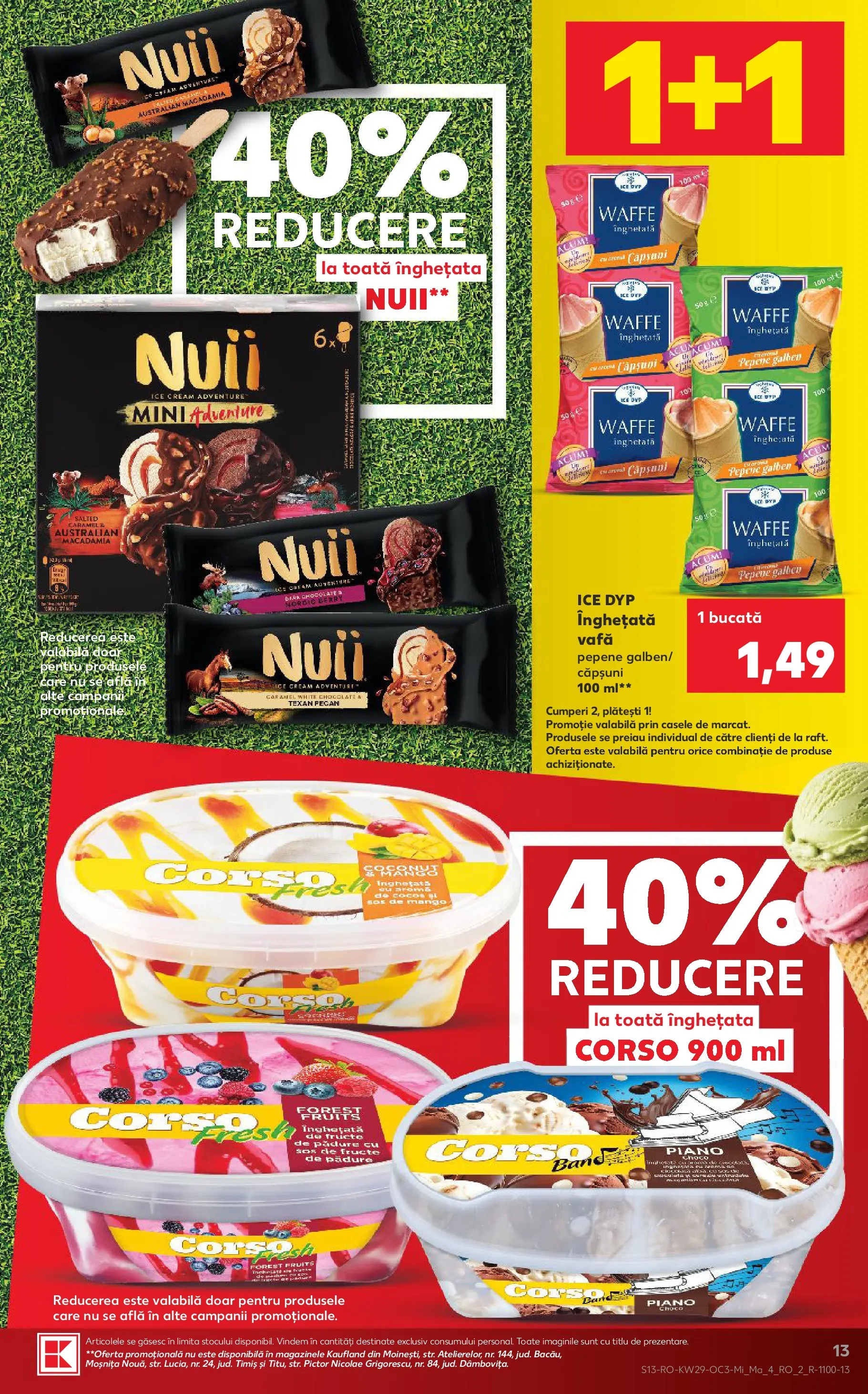 Catalog Kaufland 15 - 20 Iulie 2026 | Pagina 13 | Produse: Pepene Galben, Căpșuni, Înghețată, Fructe