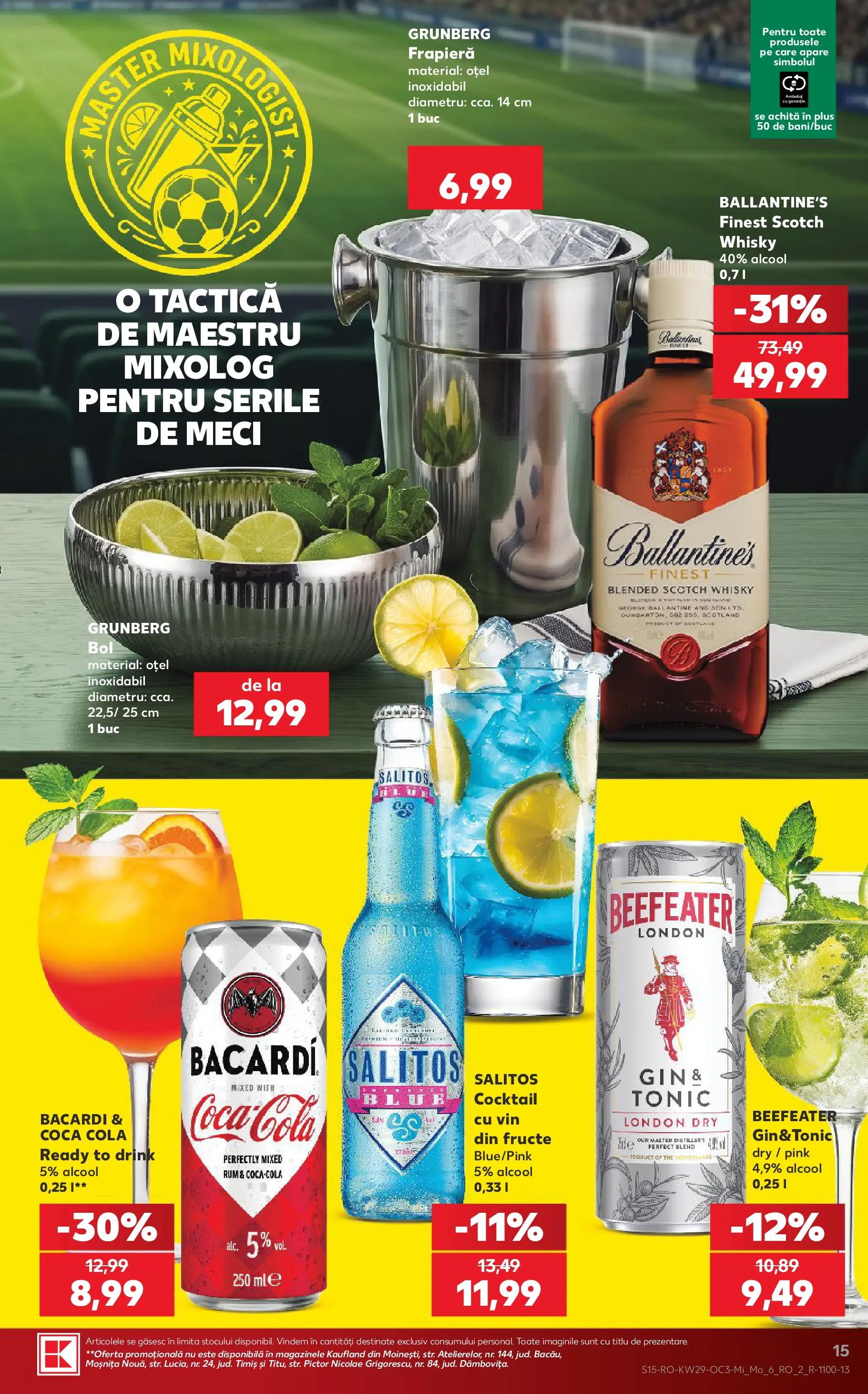 Catalog Kaufland 15 - 20 Iulie 2026 | Pagina 15 | Produse: Vin, Cocktail, Gin, Fructe