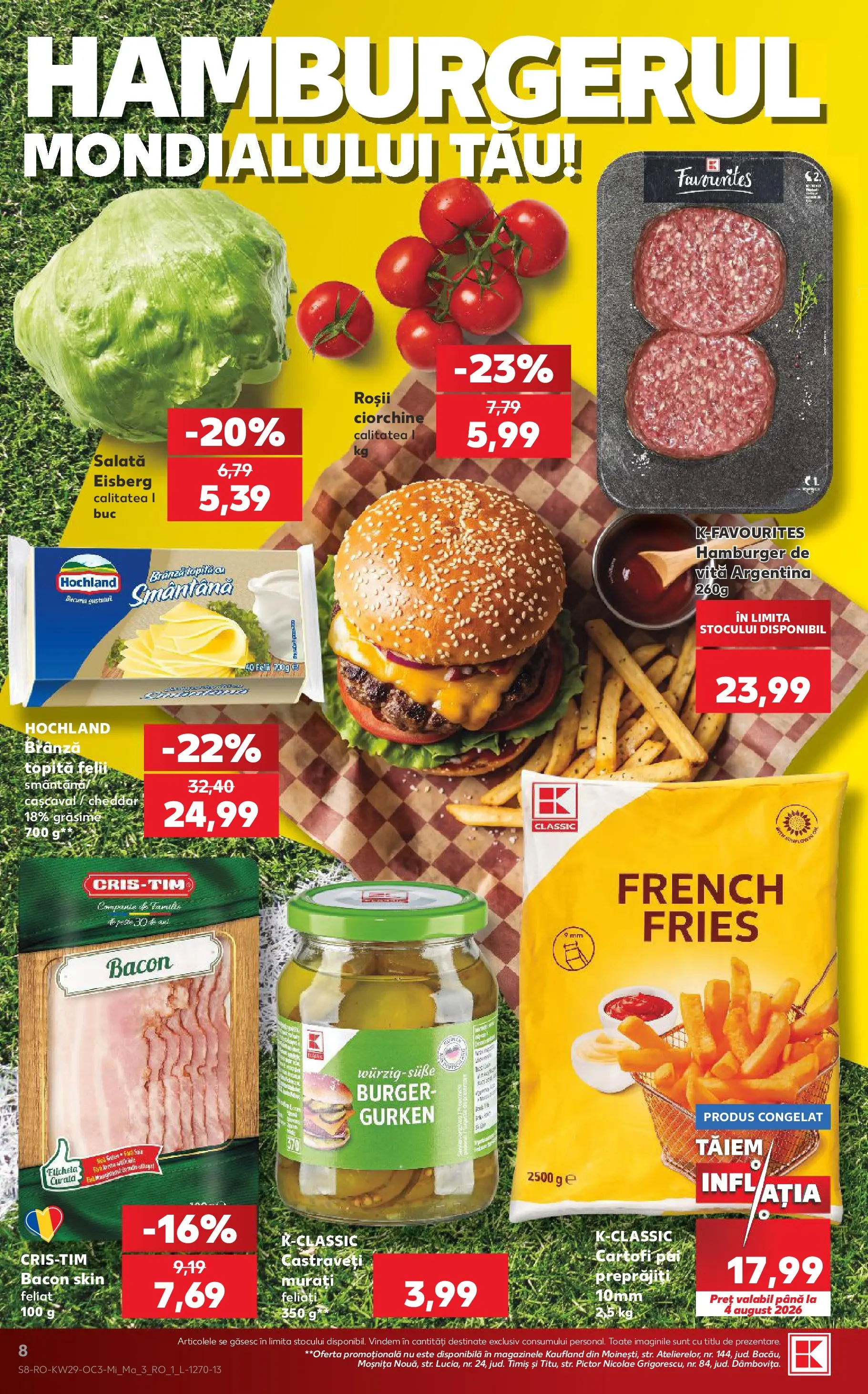 Catalog Kaufland 15 - 20 Iulie 2026 | Pagina 8 | Produse: Bacon, Brânză, Smântână, Cartofi