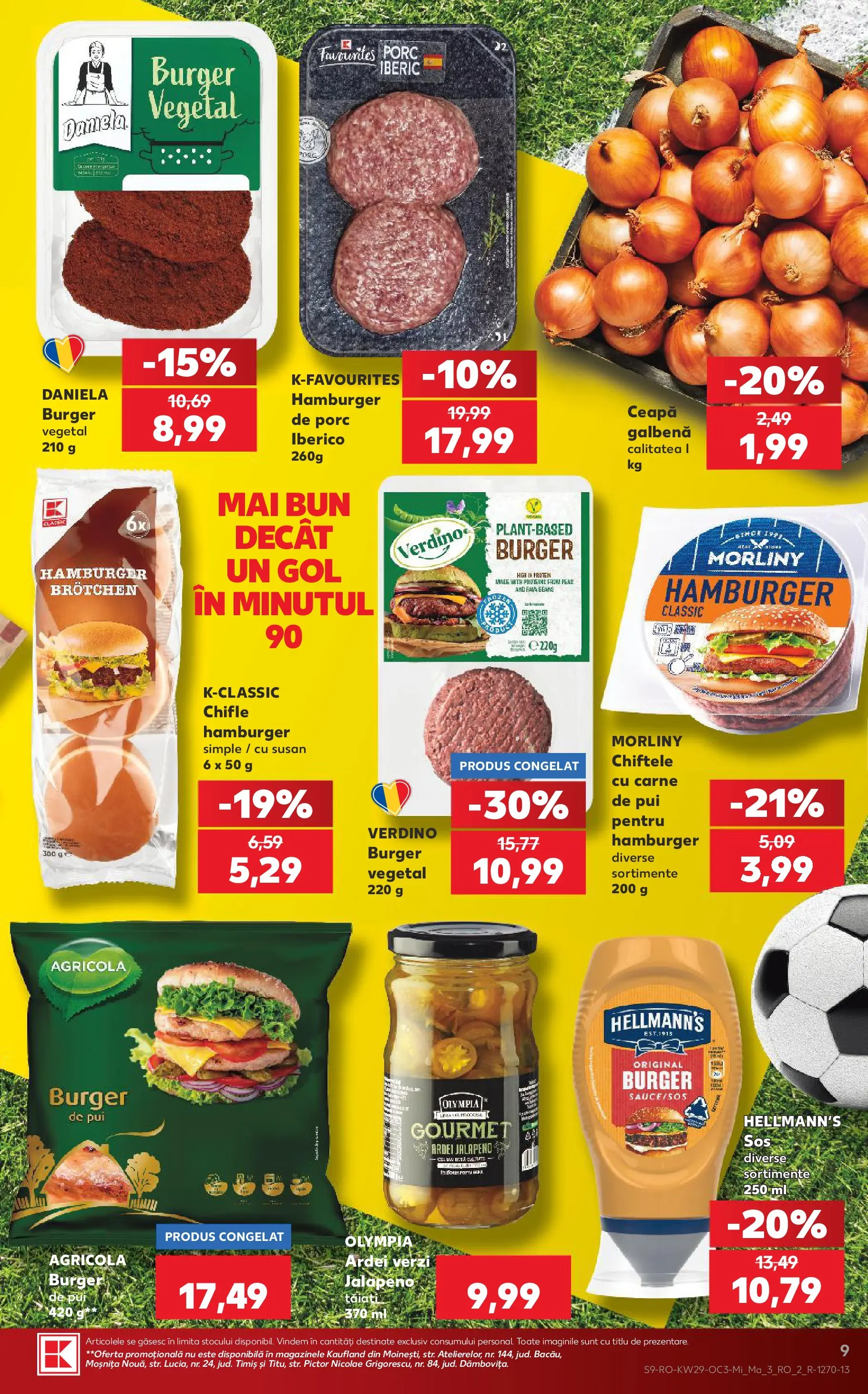 Catalog Kaufland 15 - 20 Iulie 2026 | Pagina 9 | Produse: Hacıyatmaz Kedi Oyuncağı, Ardei, Burger, Ceapă