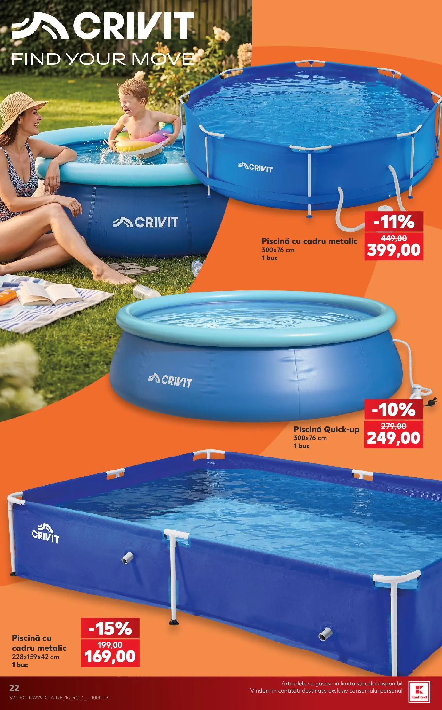 Catalog Kaufland 15 - 20 Iulie 2026 | Pagina 22 | Produse: Piscină