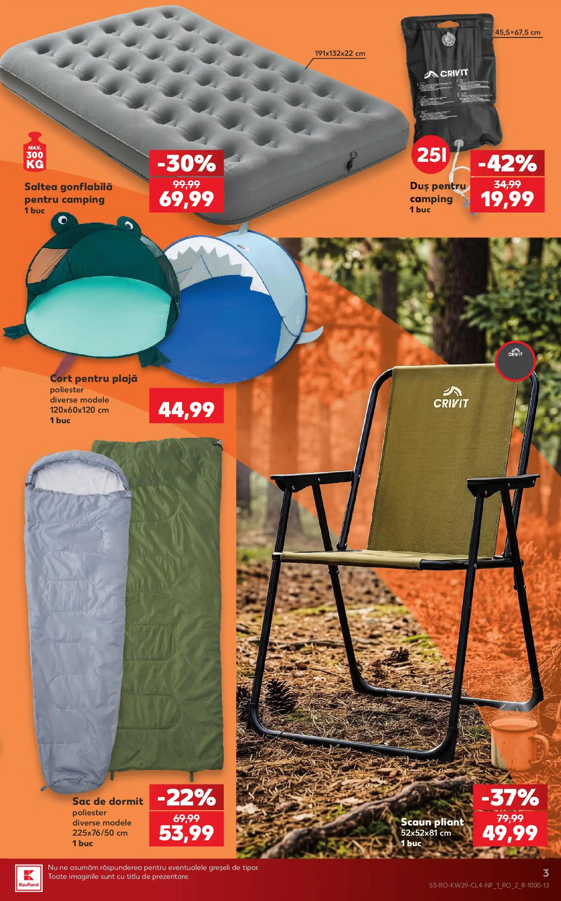 Catalog Kaufland 15 - 20 Iulie 2026 | Pagina 3 | Produse: Cort, Scaun, Duș, Saltea gonflabilă