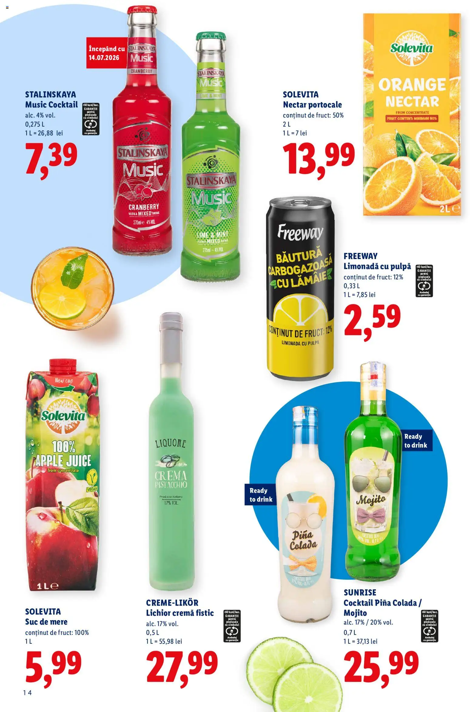 Catalog LIDL 13 Iulie - 12 Septembrie 2026 | Pagina 14 | Produse: Cremă, Apple, Suc, Cocktail