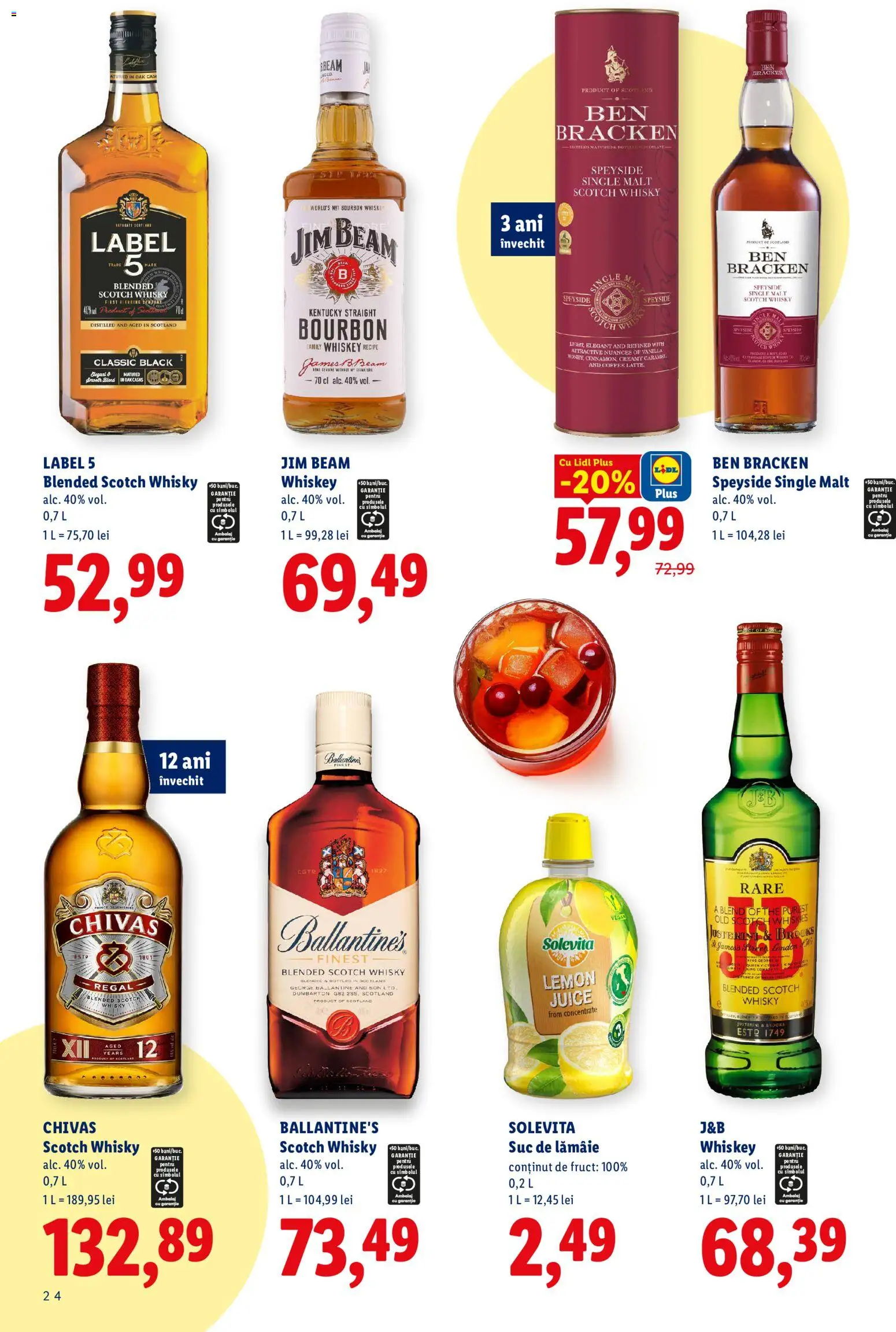 Catalog LIDL 13 Iulie - 12 Septembrie 2026 | Pagina 24 | Produse: Suc, Bourbon, Whiskey, Lămâie