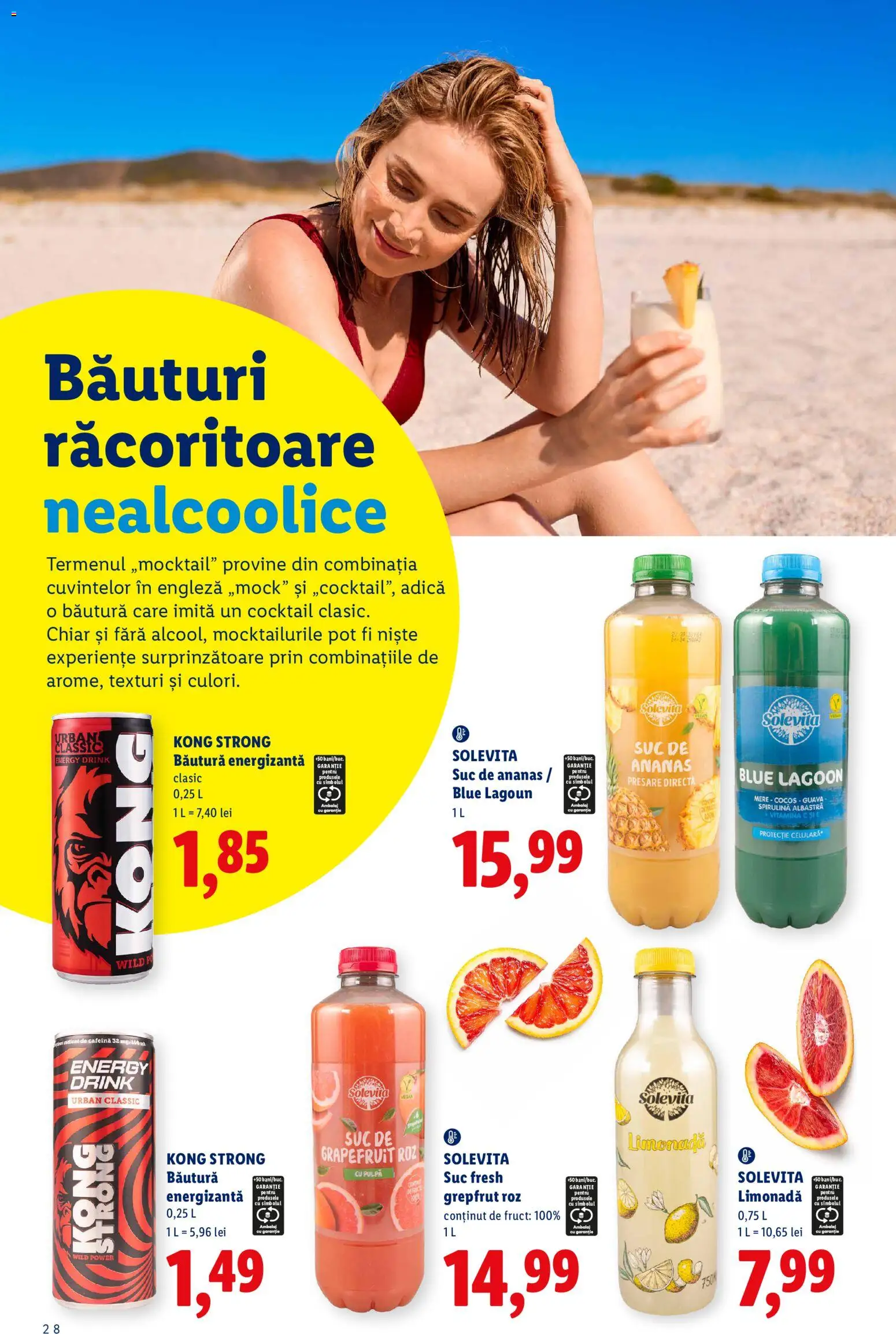 Catalog LIDL 13 Iulie - 12 Septembrie 2026 | Pagina 28 | Produse: Sıcak su torbası, Băutură energizantă, Cocktail, Ananas