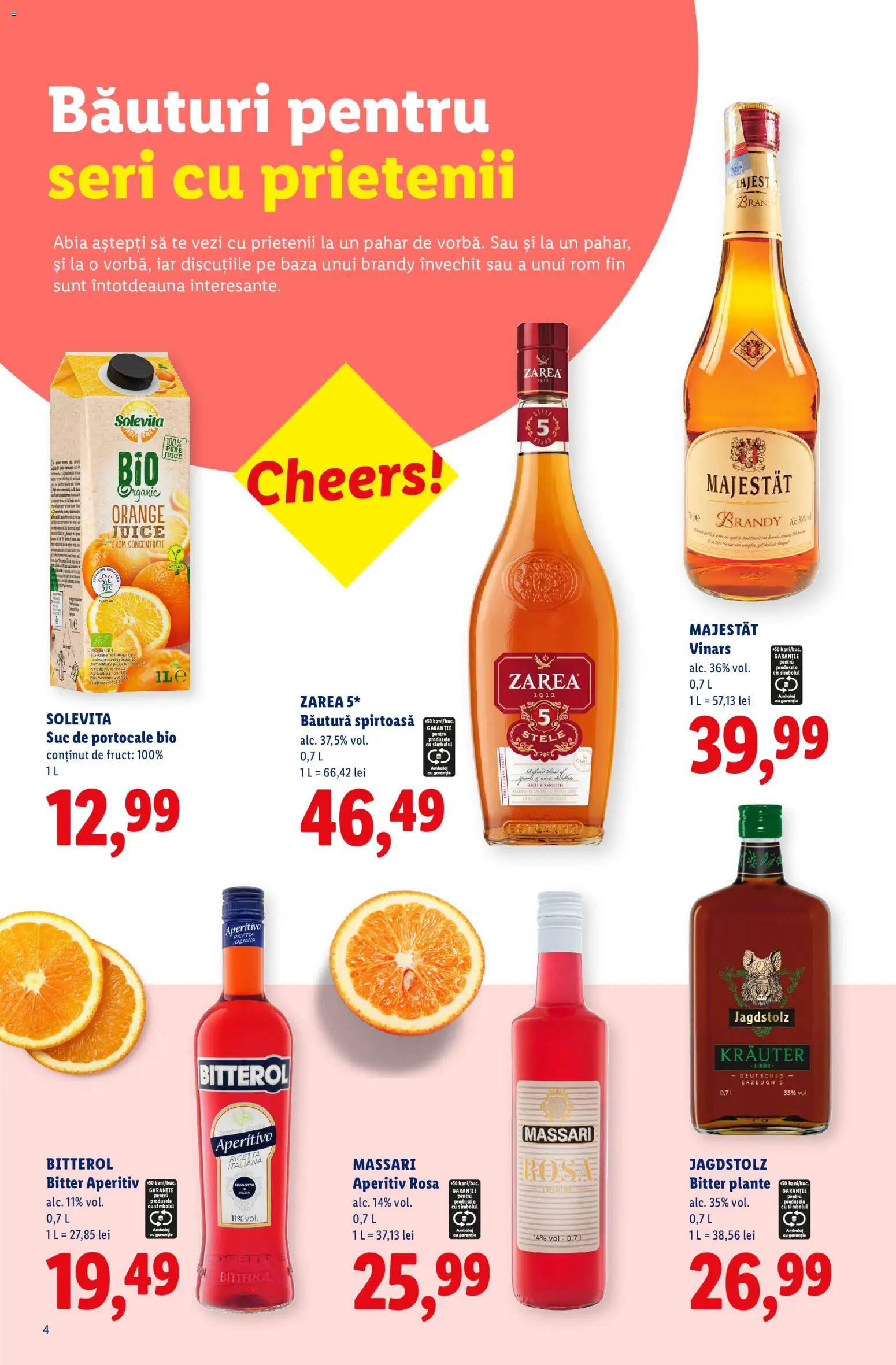 Catalog LIDL 13 Iulie - 12 Septembrie 2026 | Pagina 4 | Produse: Şerit ödül, Suc, Portocale, Rom