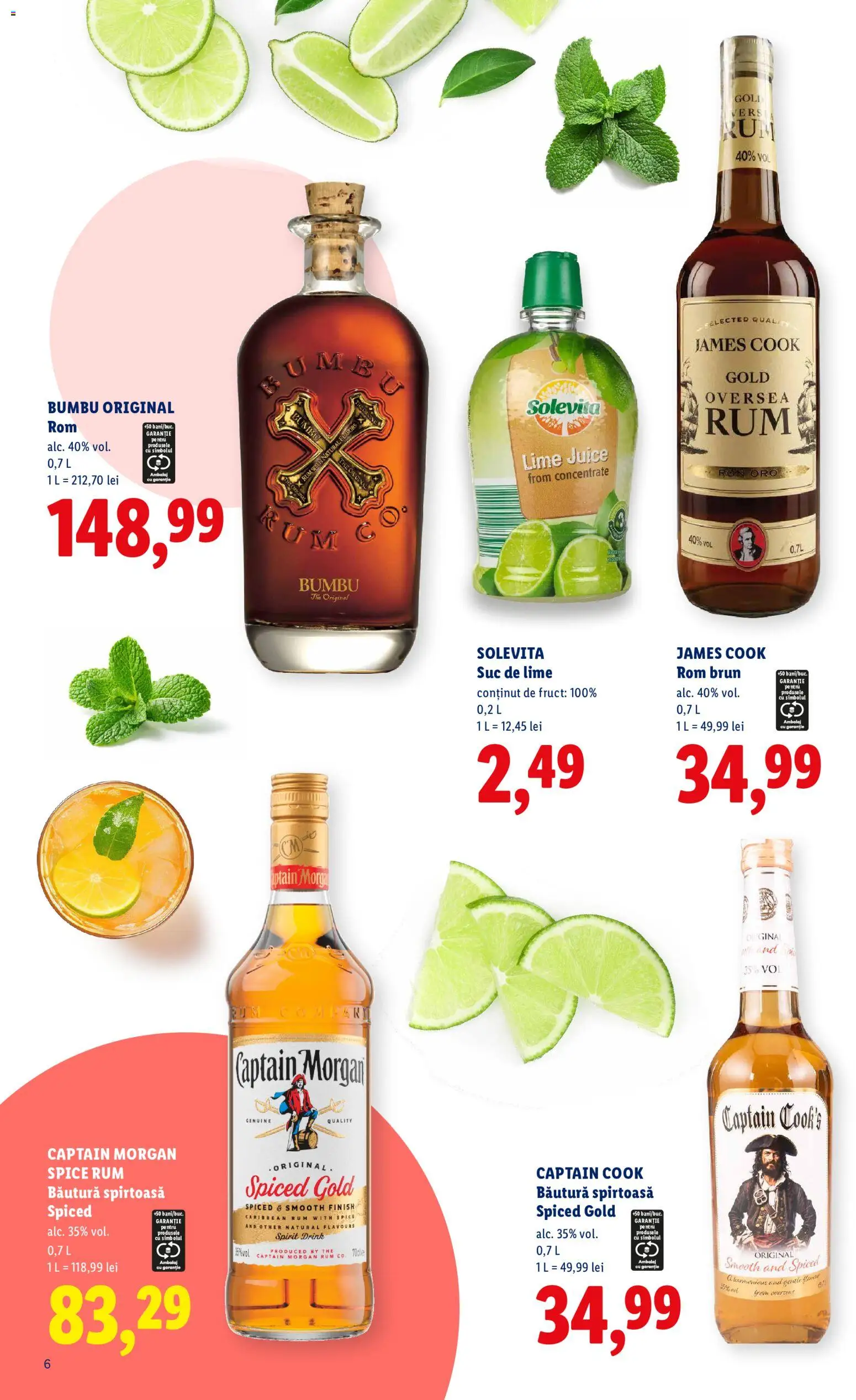 Catalog LIDL 13 Iulie - 12 Septembrie 2026 | Pagina 6 | Produse: Lime, Suc, Rom