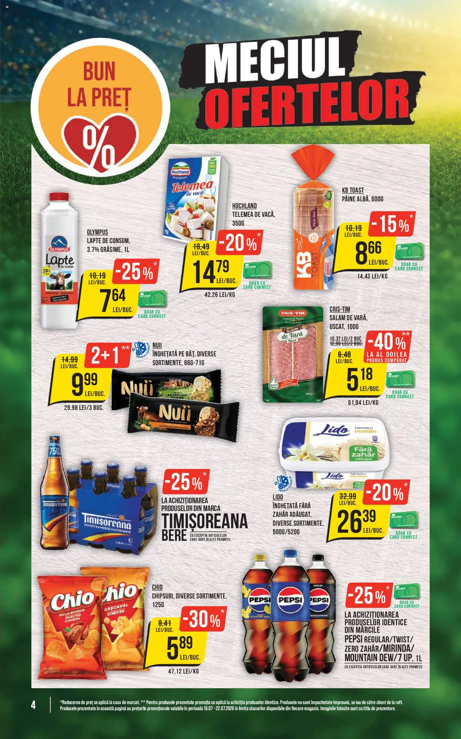 Catalog Mega Image 16 - 21 Iulie 2026 | Pagina 4 | Produse: Cașcaval, Lapte, Salam, Înghețată