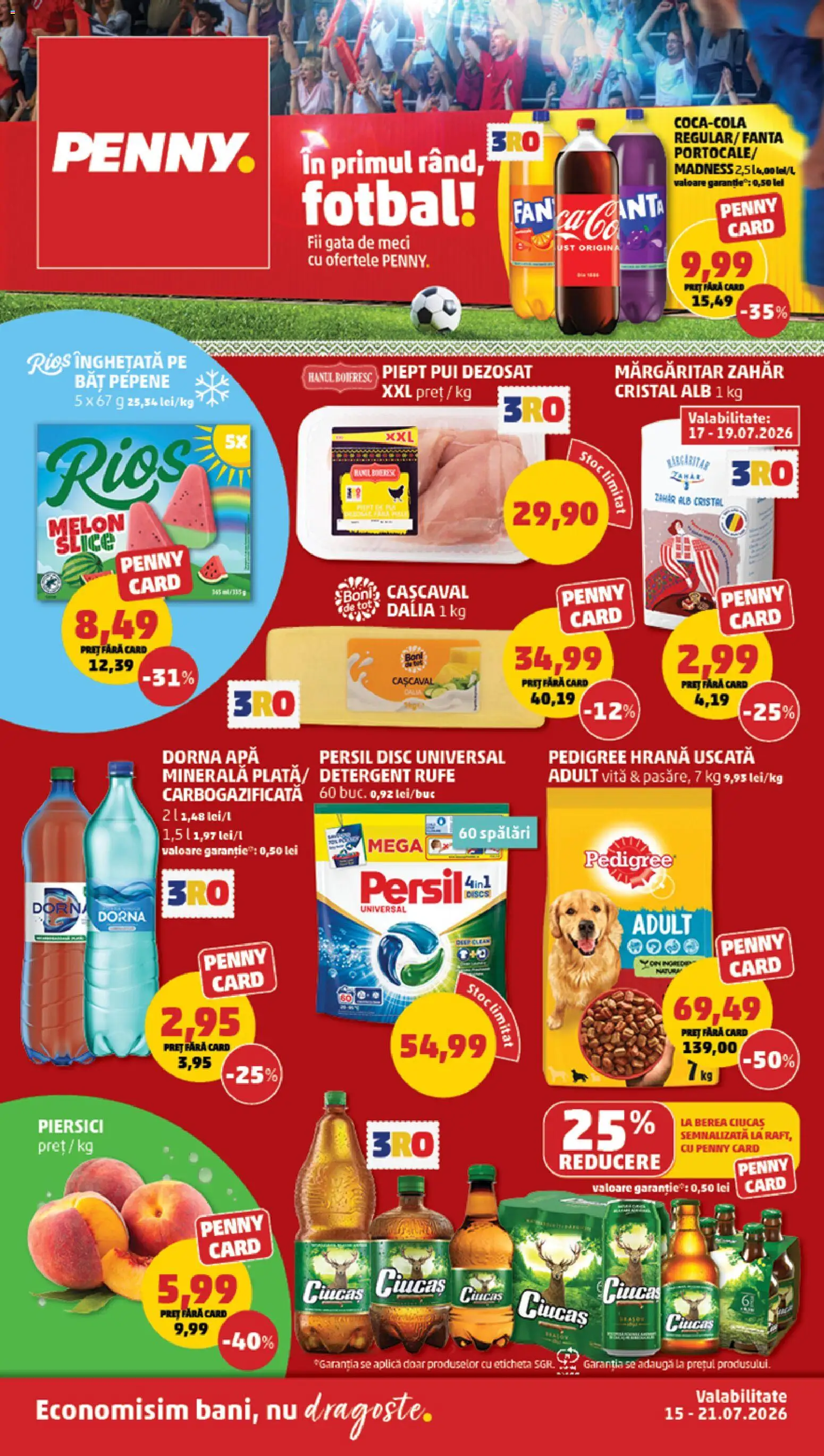 Catalog PENNY Market 15 - 20 Iulie 2026 | Pagina 1 | Produse: Raft, Hacıyatmaz Kedi Oyuncağı, Cașcaval, Zahăr