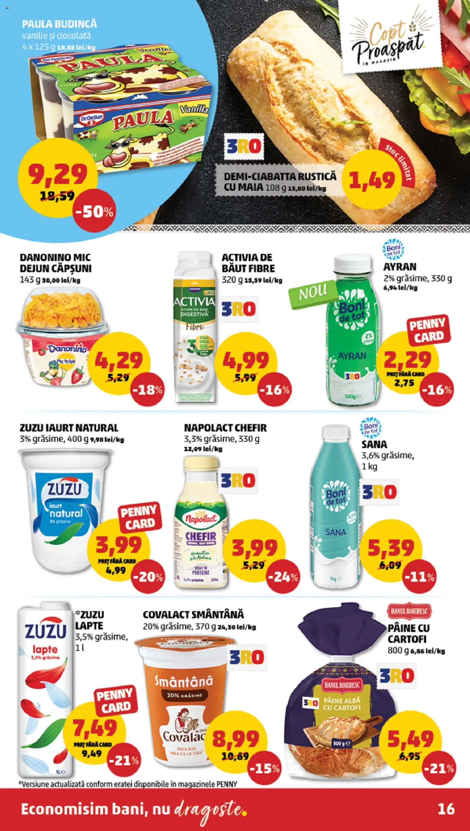 Catalog PENNY Market 15 - 20 Iulie 2026 | Pagina 16 | Produse: Iaurt, Pâine, Kefir, Smântână
