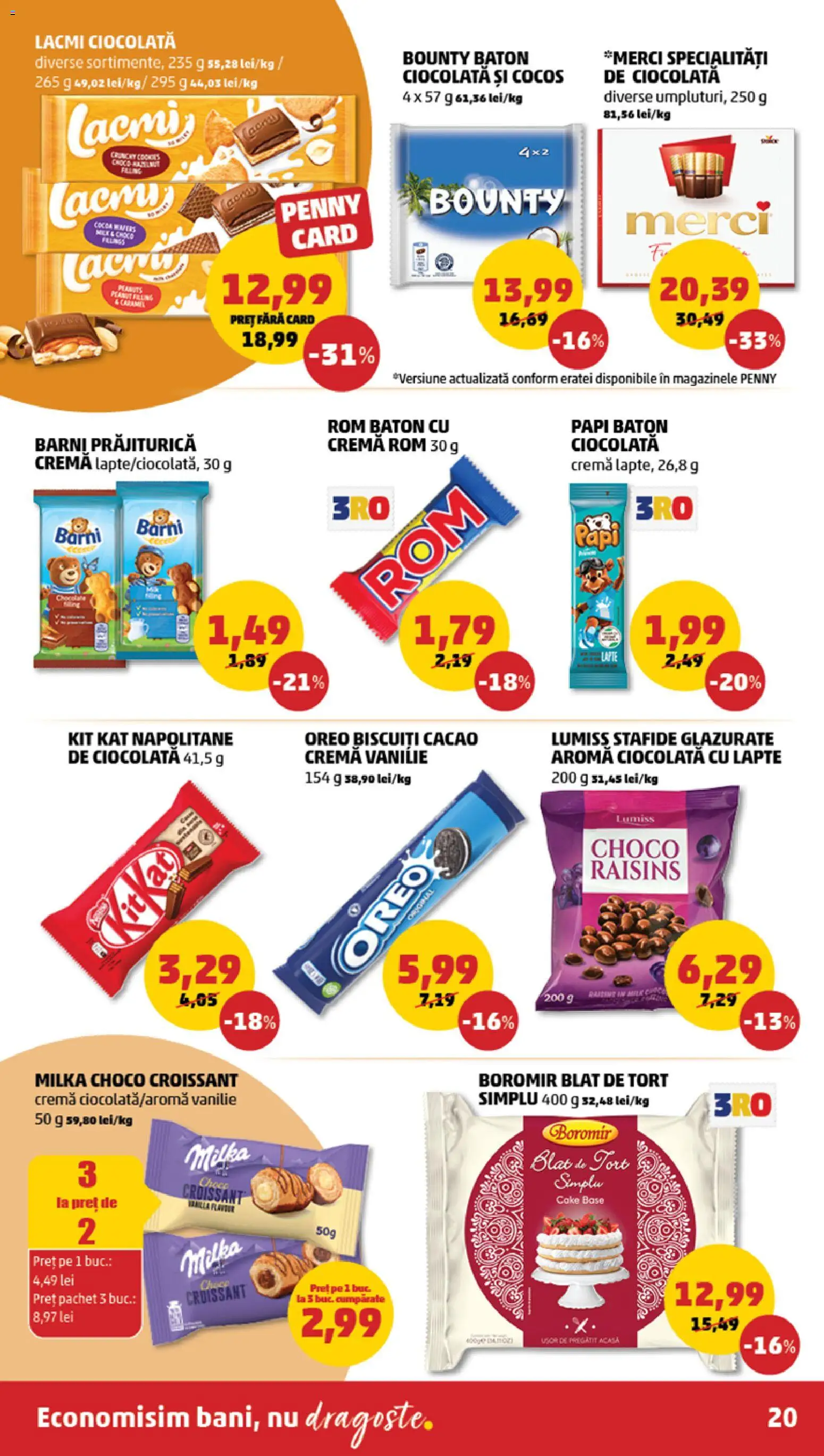 Catalog PENNY Market 15 - 20 Iulie 2026 | Pagina 20 | Produse: Napolitane, Tort, Biscuiți, Stafide