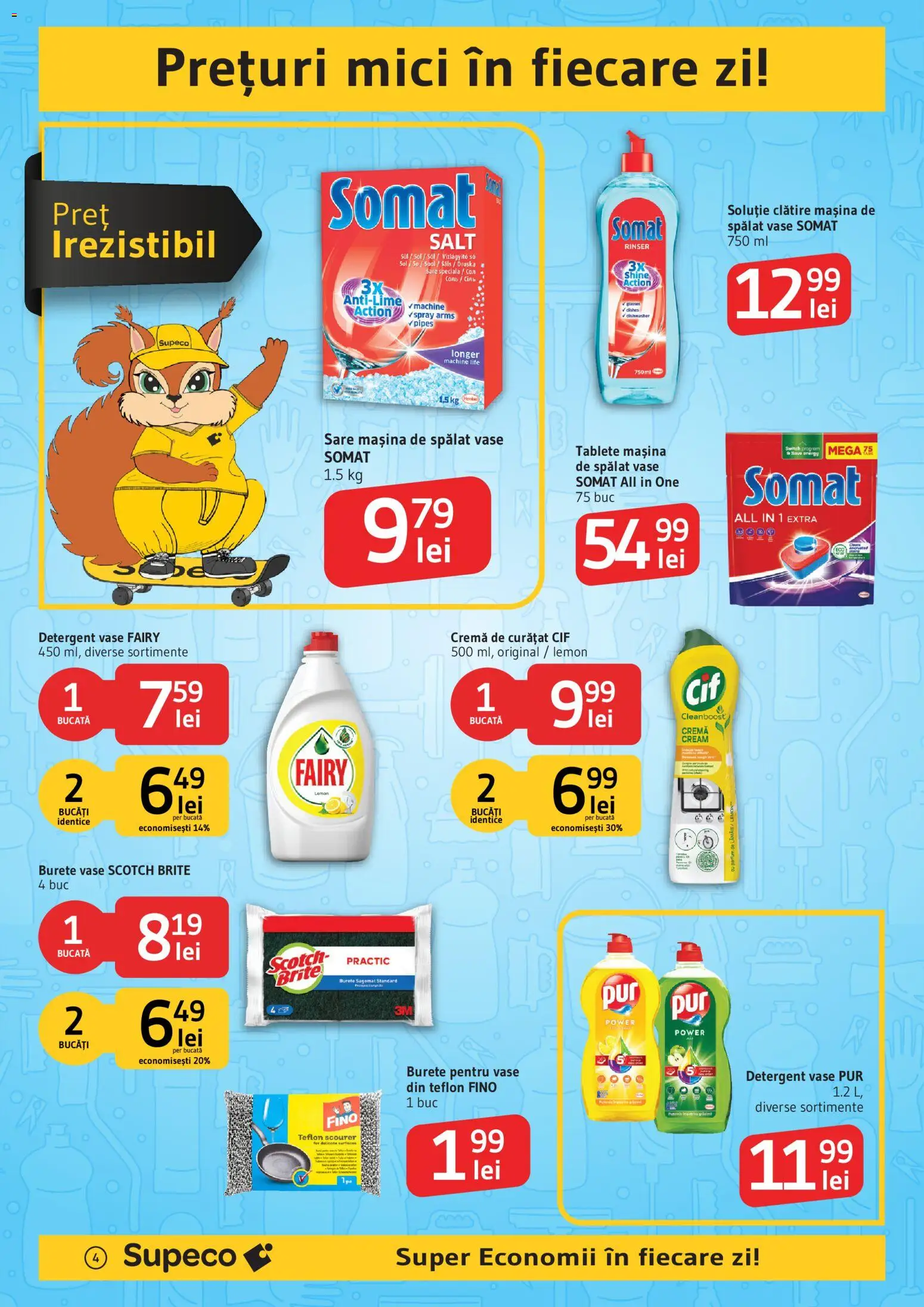 Catalog Supeco 16 Iulie - 4 August 2026 | Pagina 4 | Produse: Mașină De Spălat, Mici, Burete, Cremă
