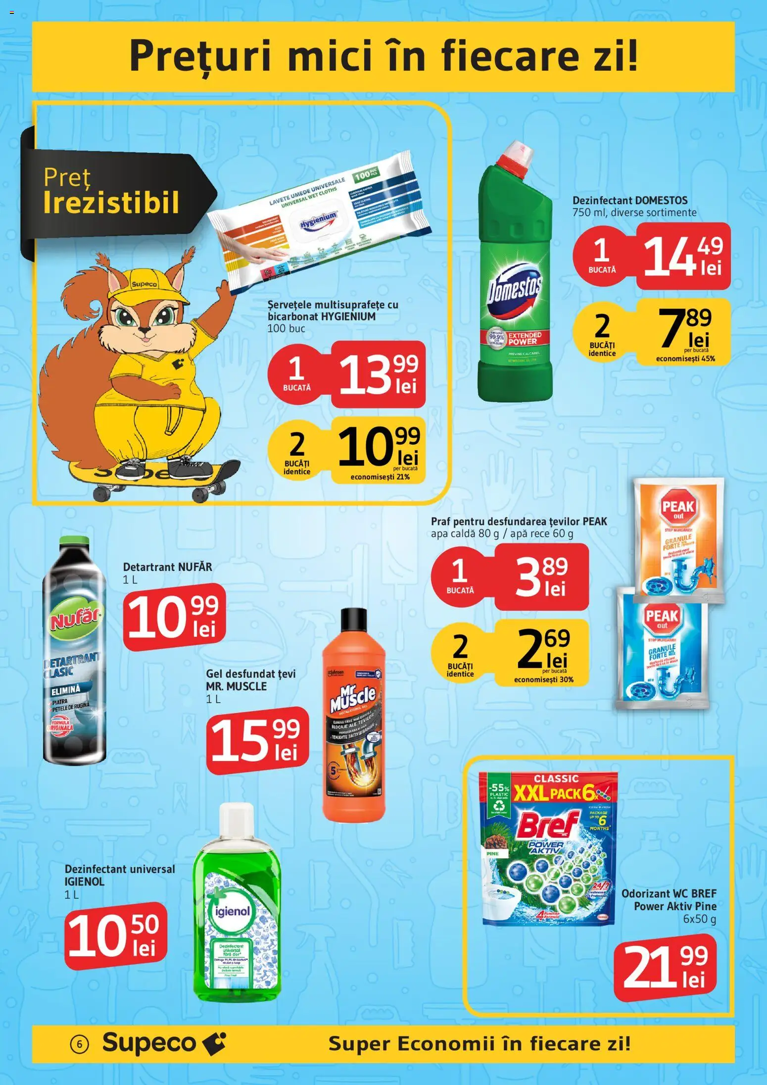 Catalog Supeco 16 Iulie - 4 August 2026 | Pagina 6 | Produse: Mici, Lavete, Apă