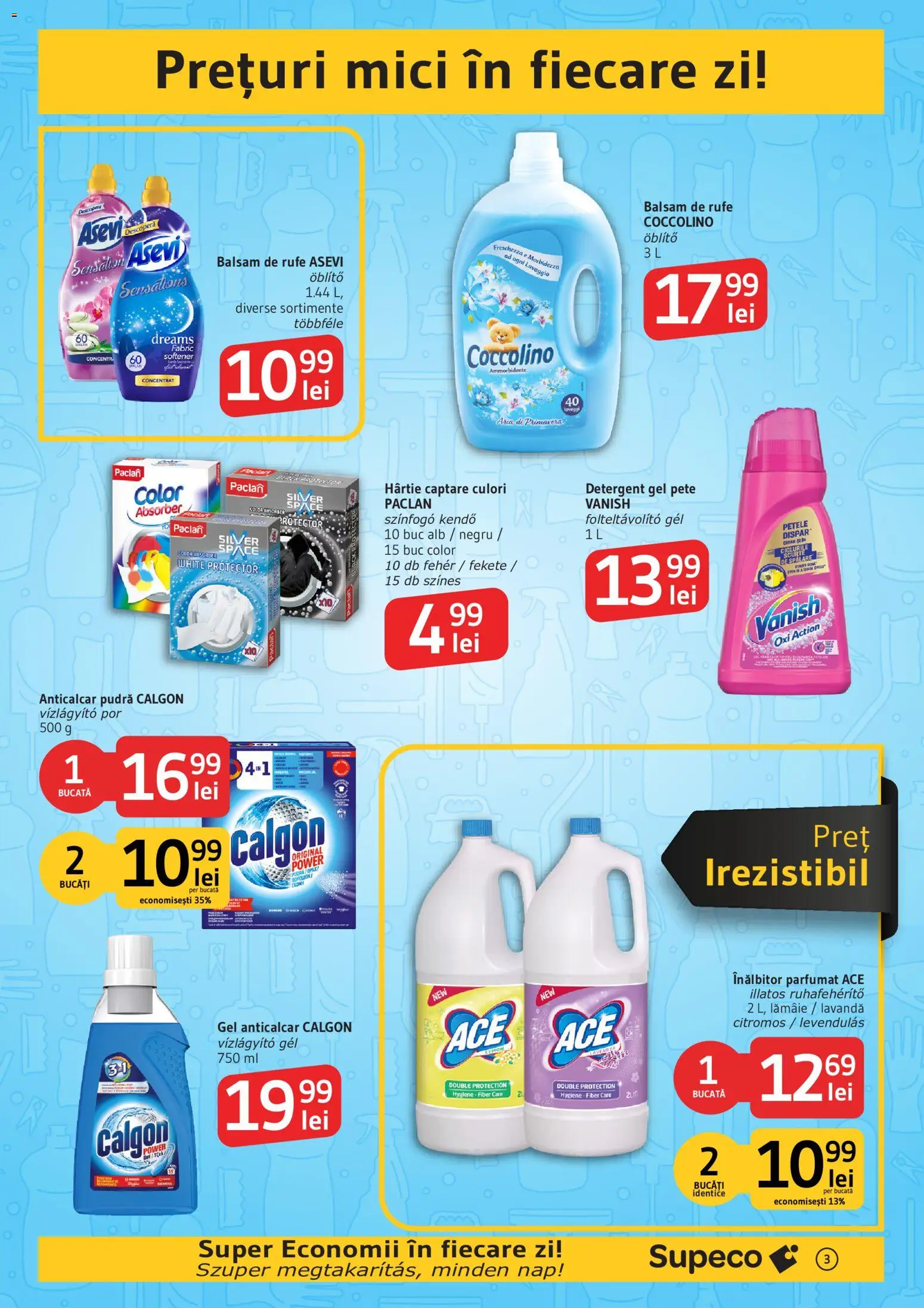 Catalog Supeco 16 Iulie - 4 August 2026 | Pagina 3 | Produse: Mici, Balsam, Balsam de rufe, Lămâie