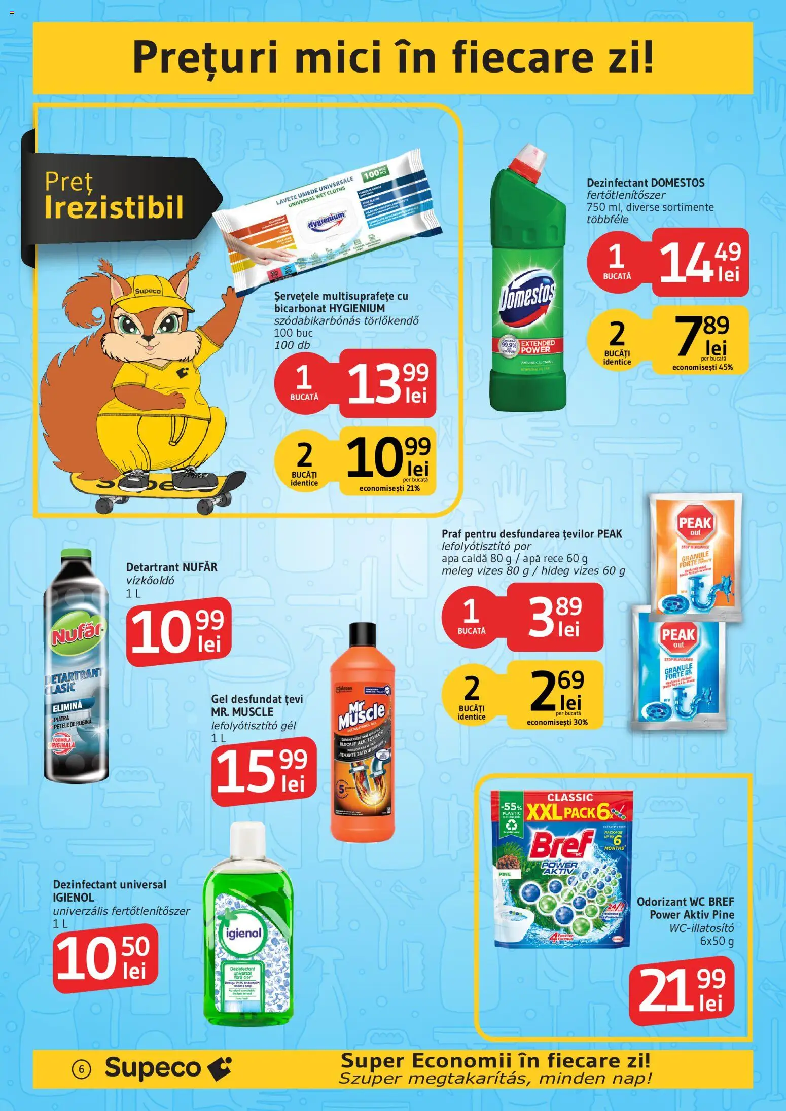 Catalog Supeco 16 Iulie - 4 August 2026 | Pagina 6 | Produse: Mici, Lavete, Apă