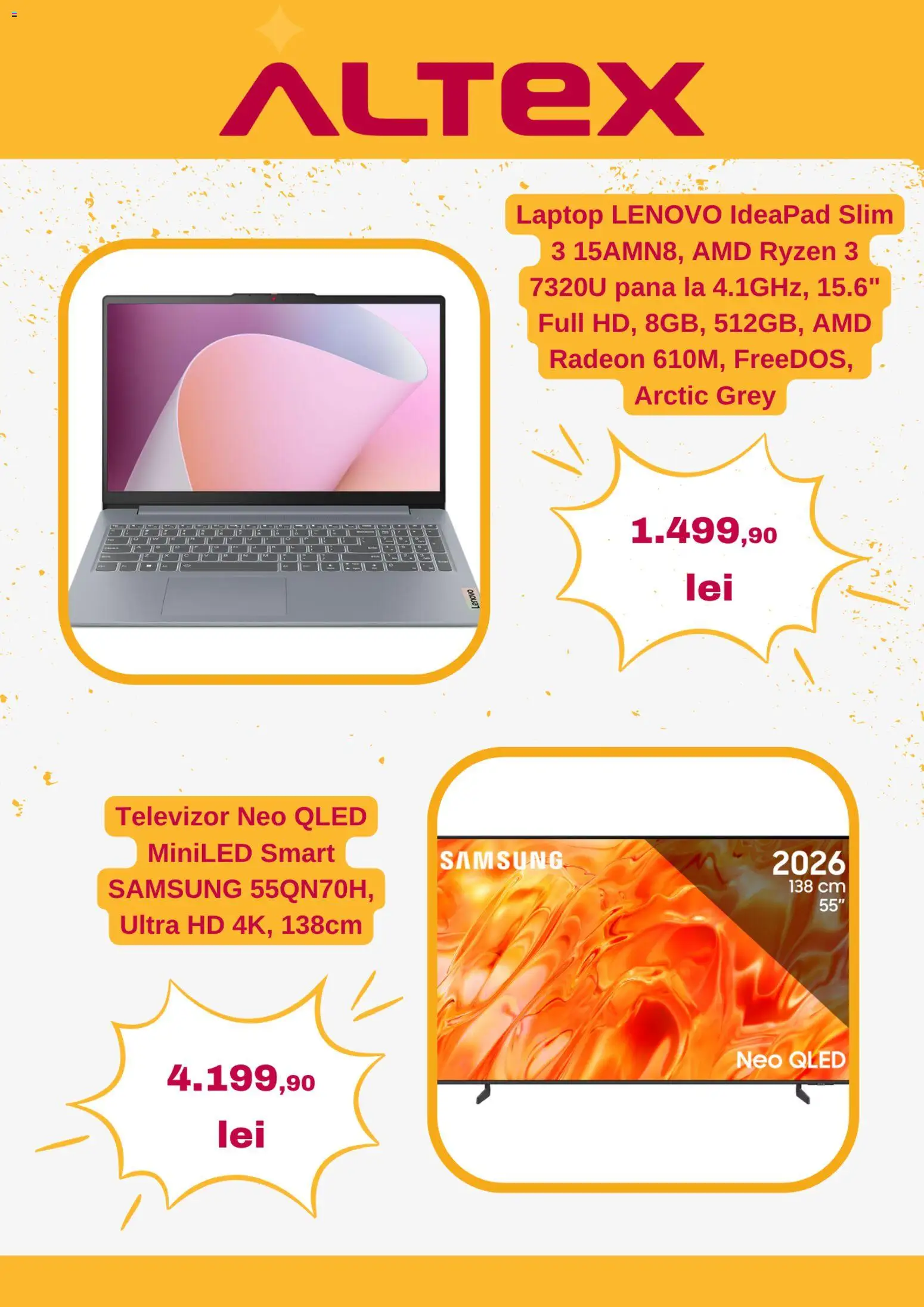 Catalog Altex 23 Iulie - 11 August 2026 | Pagina 3 | Produse: Laptop, Televizor
