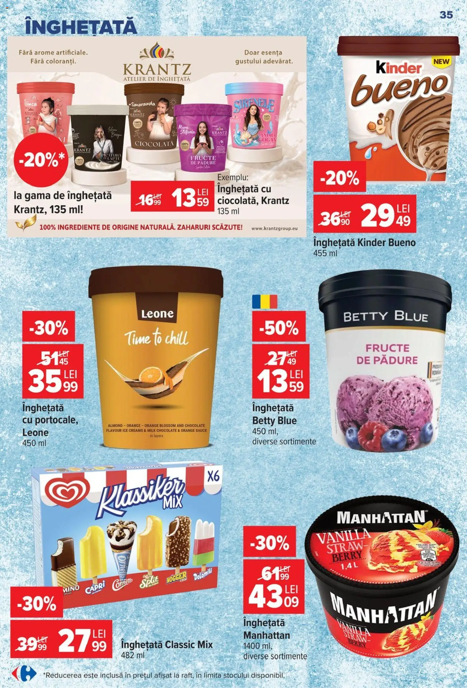 Catalog Carrefour 22 - 27 Iulie 2026 | Pagina 35 | Produse: Ciocolată, Înghețată, Fructe