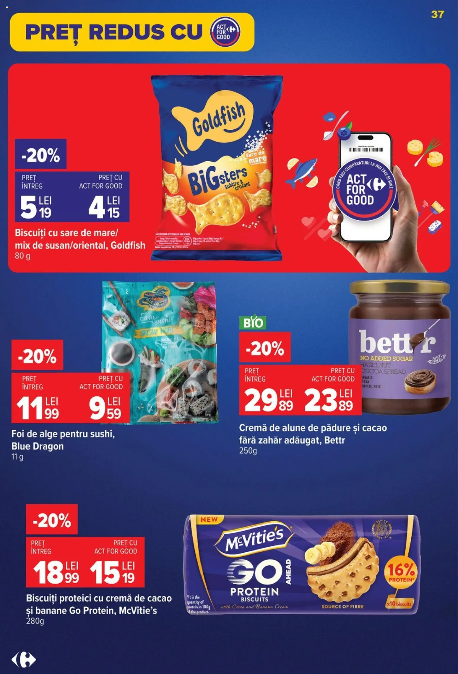 Catalog Carrefour 22 - 27 Iulie 2026 | Pagina 37 | Produse: Sushi, Cremă, Banane, Zahăr