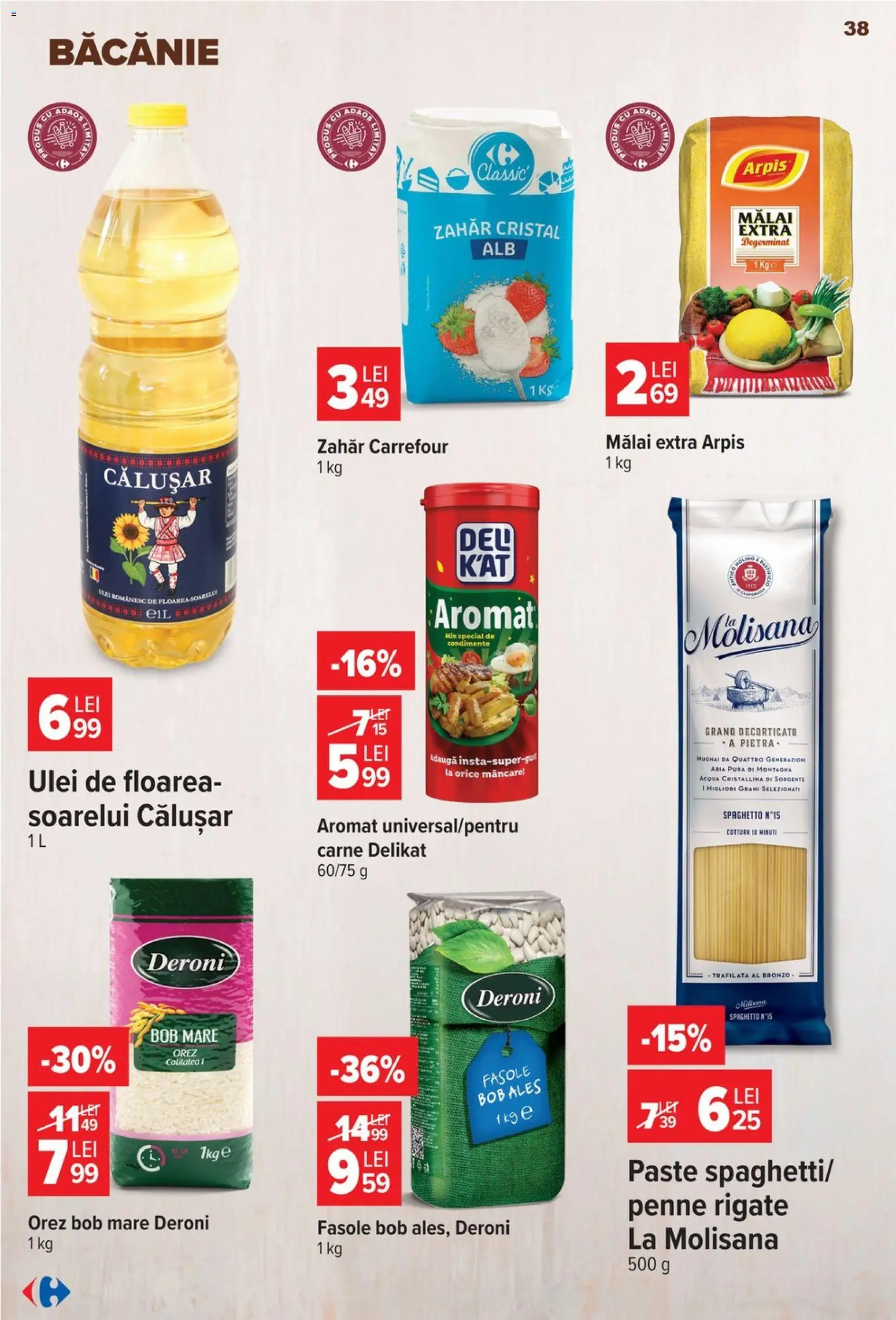 Catalog Carrefour 22 - 27 Iulie 2026 | Pagina 38 | Produse: Ulei, Orez, Mălai, Zahăr