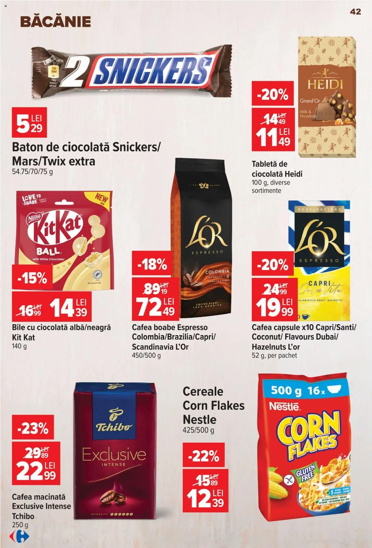 Catalog Carrefour 22 - 27 Iulie 2026 | Pagina 42 | Produse: Tabletă, Cafea, Ciocolată, Cereale