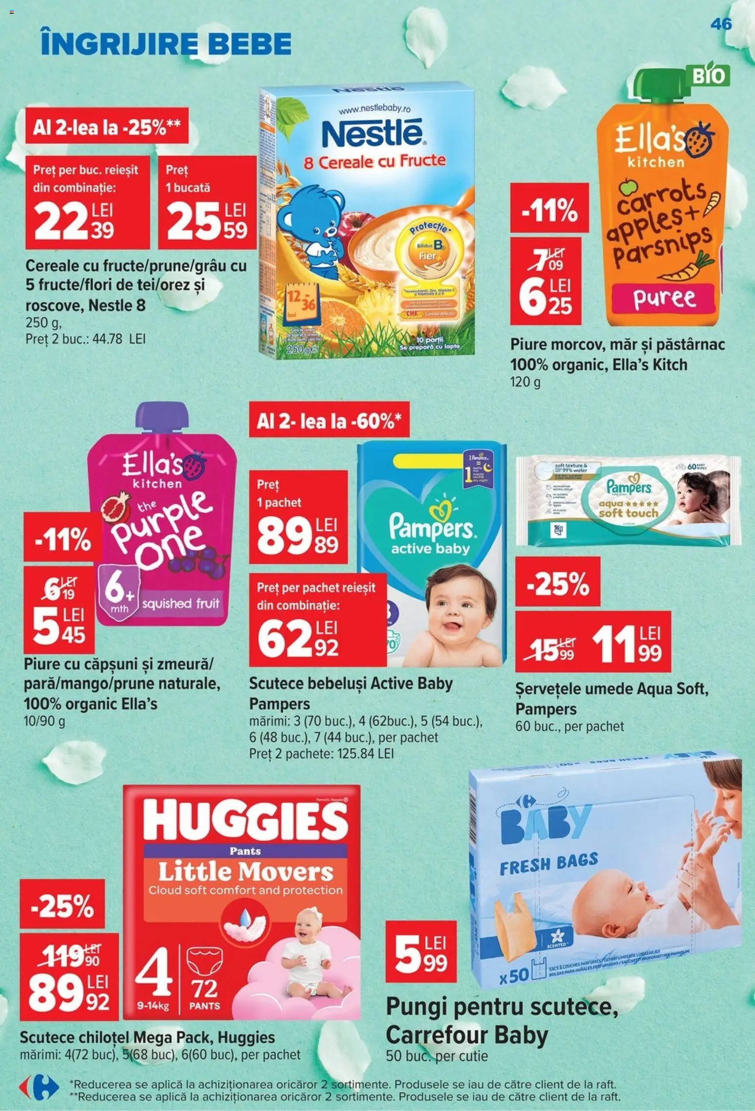 Catalog Carrefour 22 - 27 Iulie 2026 | Pagina 46 | Produse: Press Kemik, Căpșuni, Șervețele umede, Scutece