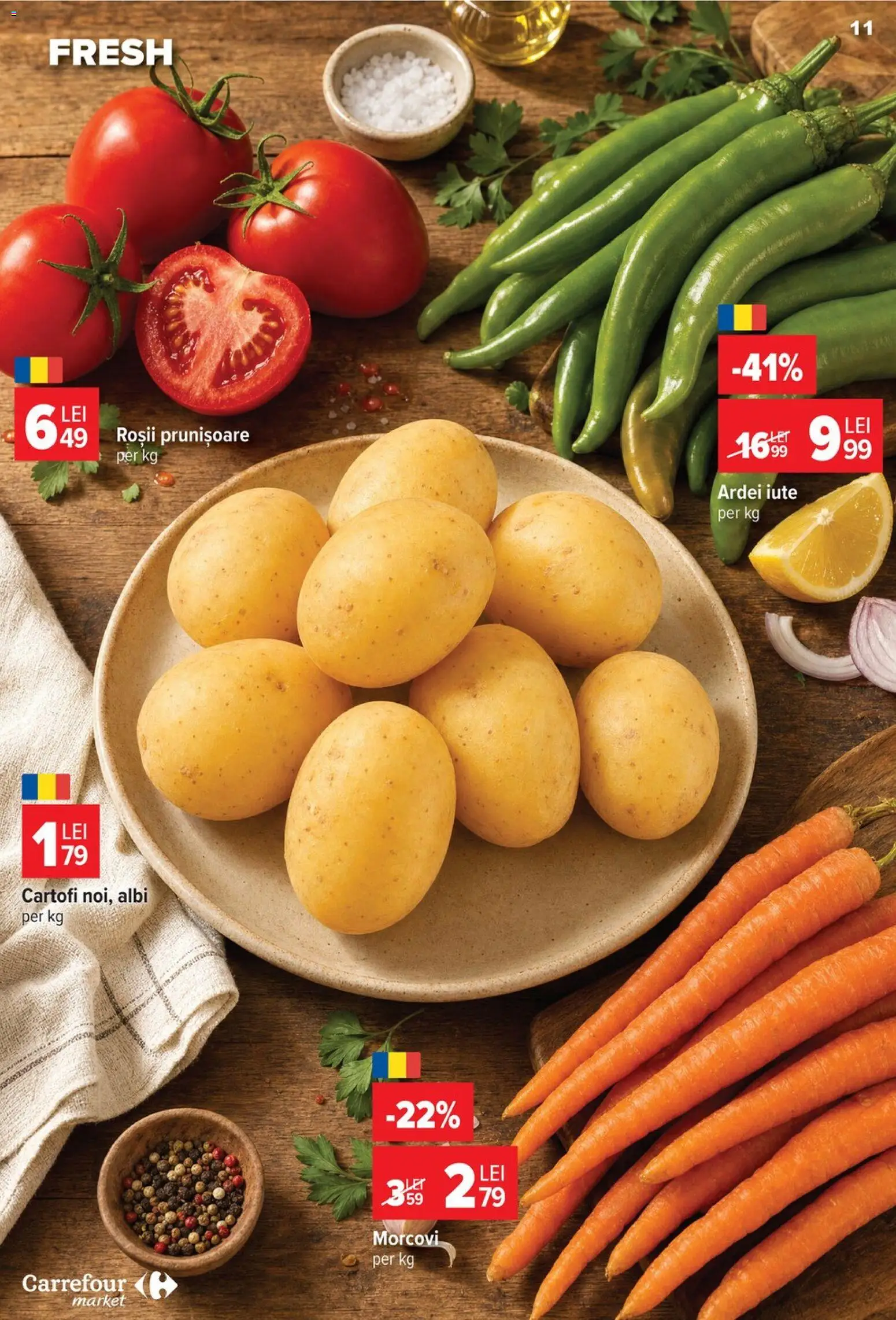 Catalog Carrefour 22 - 27 Iulie 2026 | Pagina 11 | Produse: Ardei iute, Roșii, Morcovi, Cartofi