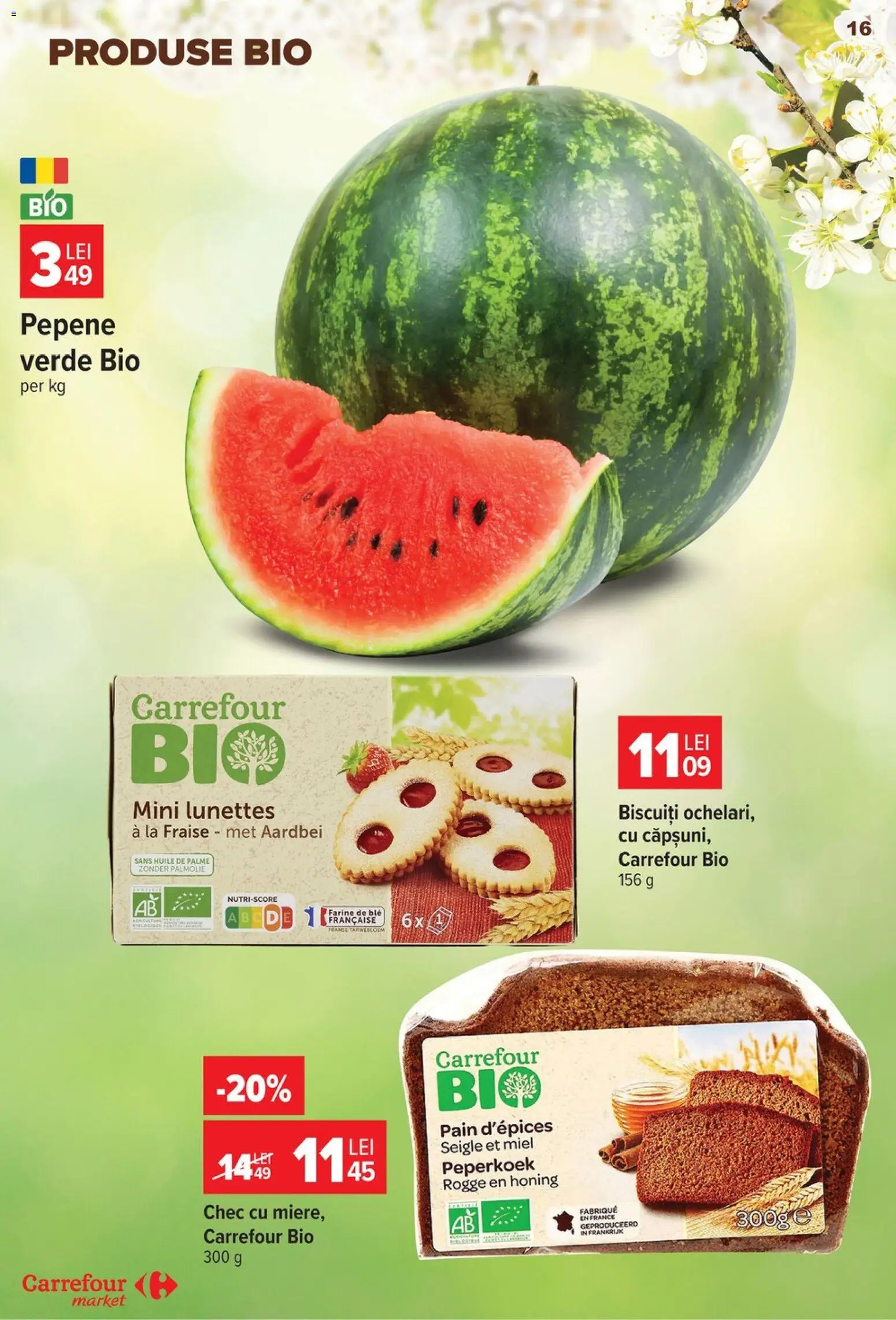 Catalog Carrefour 22 - 27 Iulie 2026 | Pagina 16 | Produse: Şerit ödül, Pepene Verde, Biscuiți