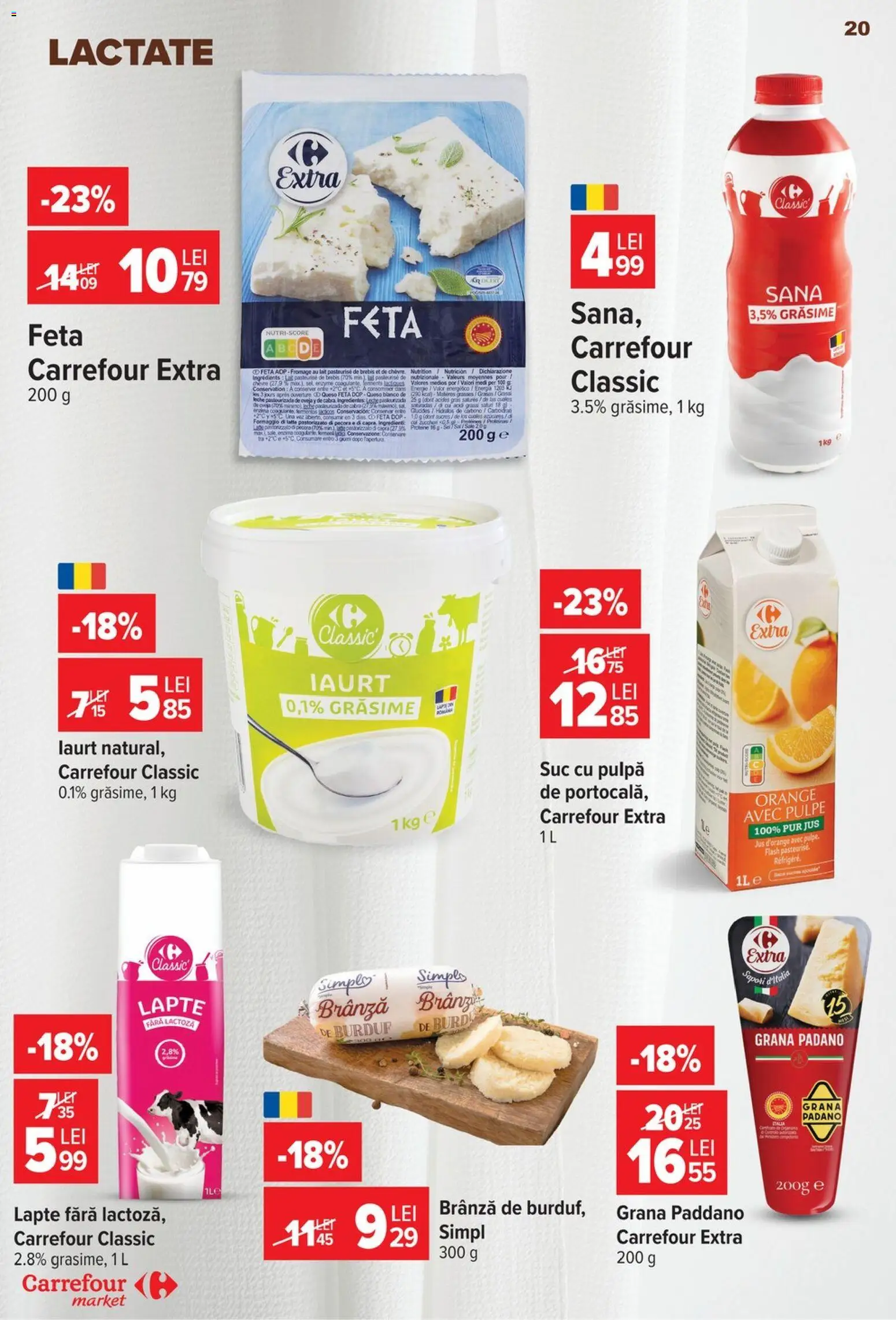Catalog Carrefour 22 - 27 Iulie 2026 | Pagina 20 | Produse: Lapte, Brânză, Iaurt, Suc