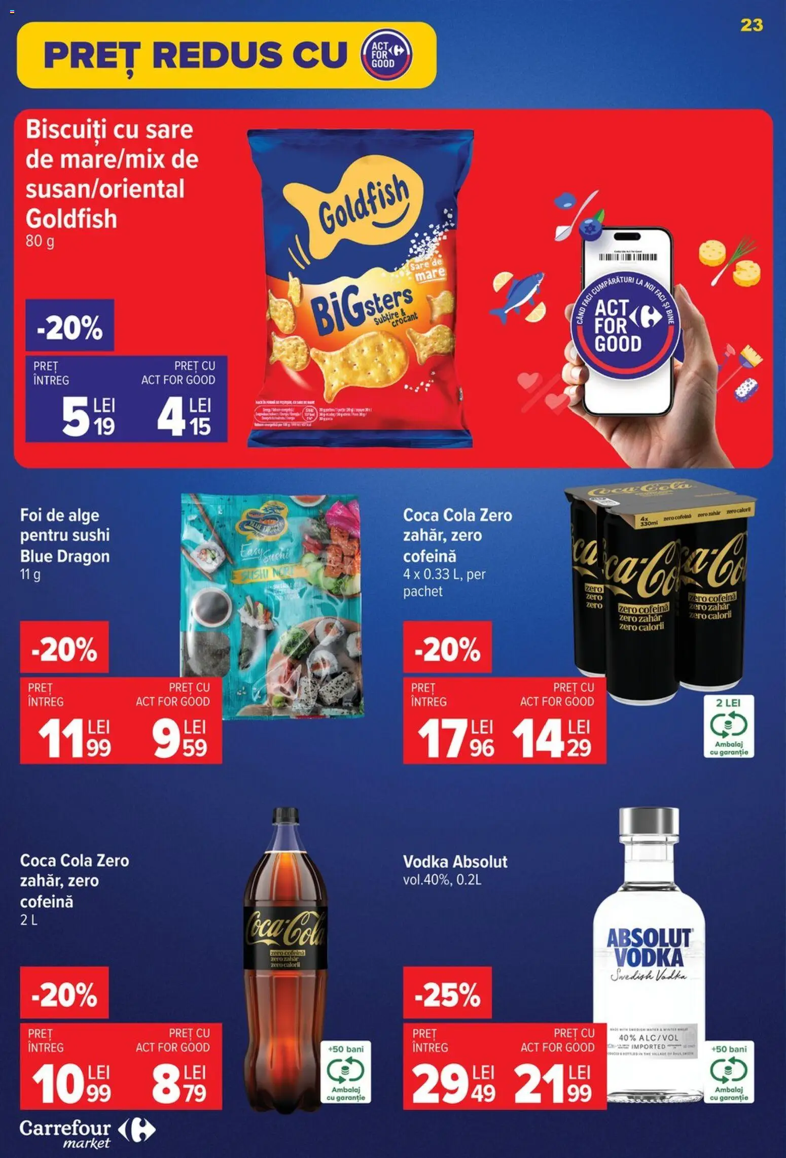 Catalog Carrefour 22 - 27 Iulie 2026 | Pagina 23 | Produse: Sushi, Amerikan servis, Biscuiți, Zahăr