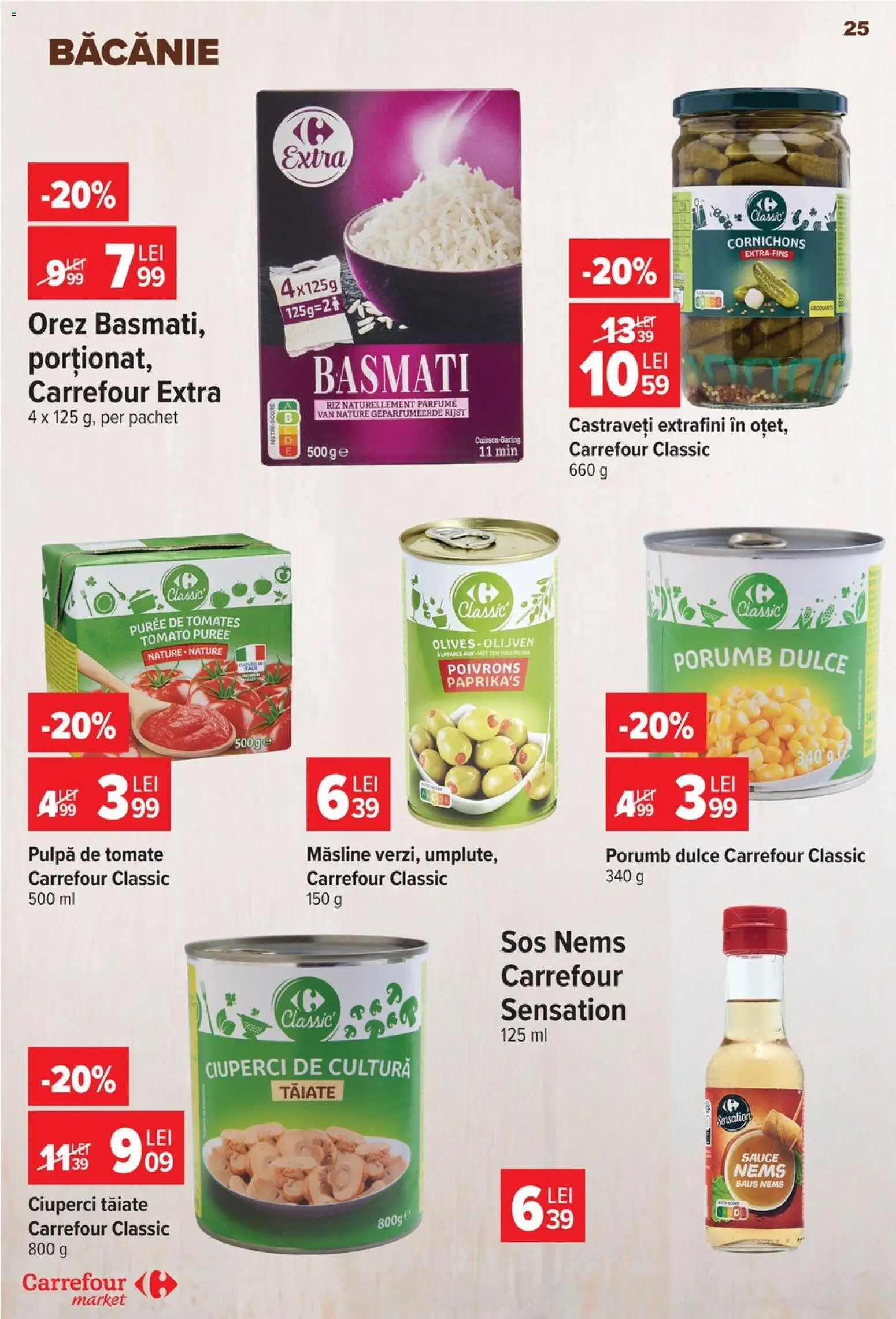 Catalog Carrefour 22 - 27 Iulie 2026 | Pagina 25 | Produse: Măsline, Ciuperci, Porumb, Sos