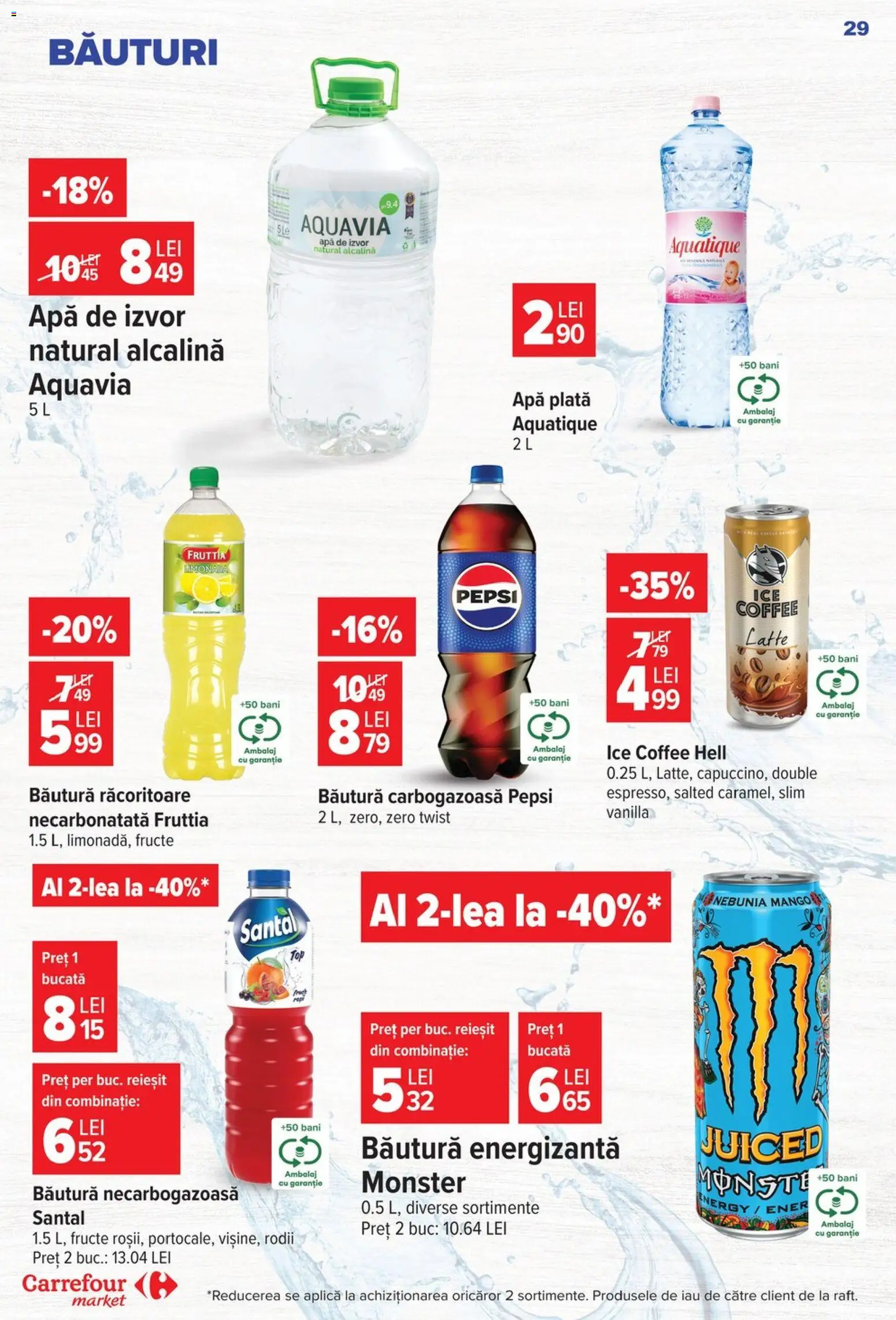 Catalog Carrefour 22 - 27 Iulie 2026 | Pagina 29 | Produse: Sıcak su torbası, Băutură energizantă, Apă, Mango