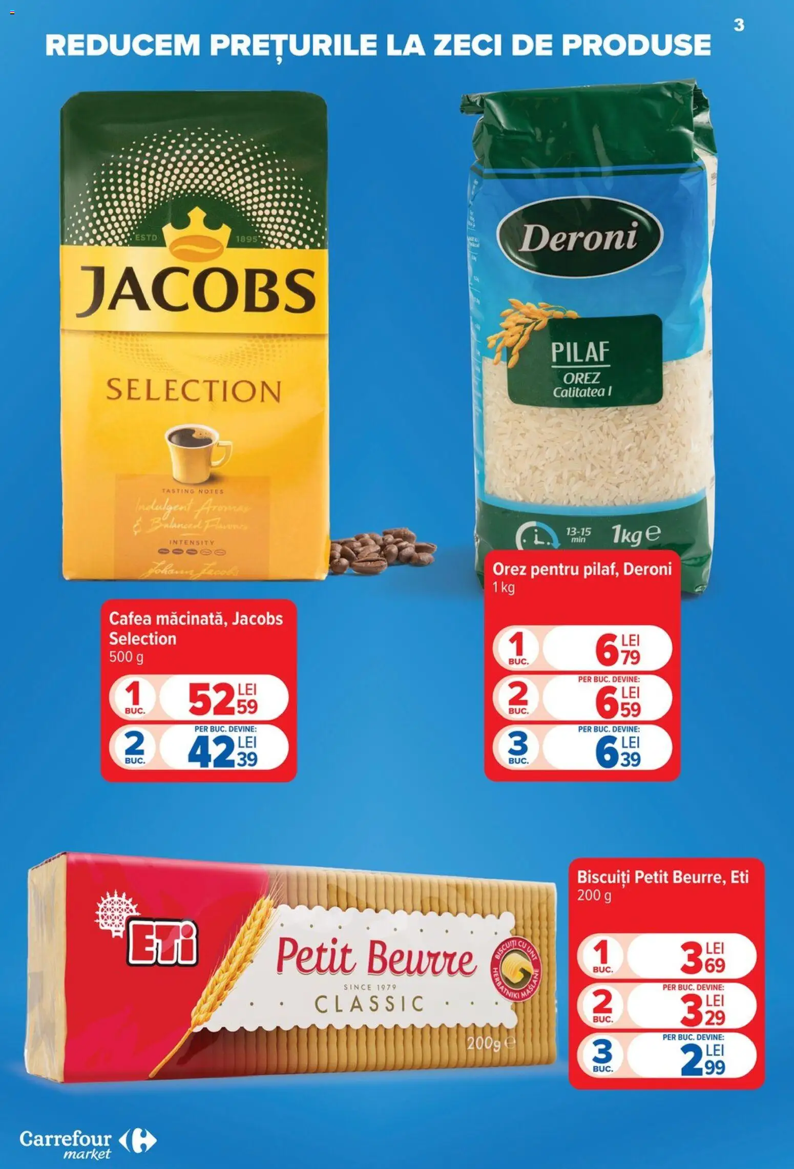 Catalog Carrefour 22 - 27 Iulie 2026 | Pagina 3 | Produse: Köpek çiti, Cafea, Orez, Biscuiți