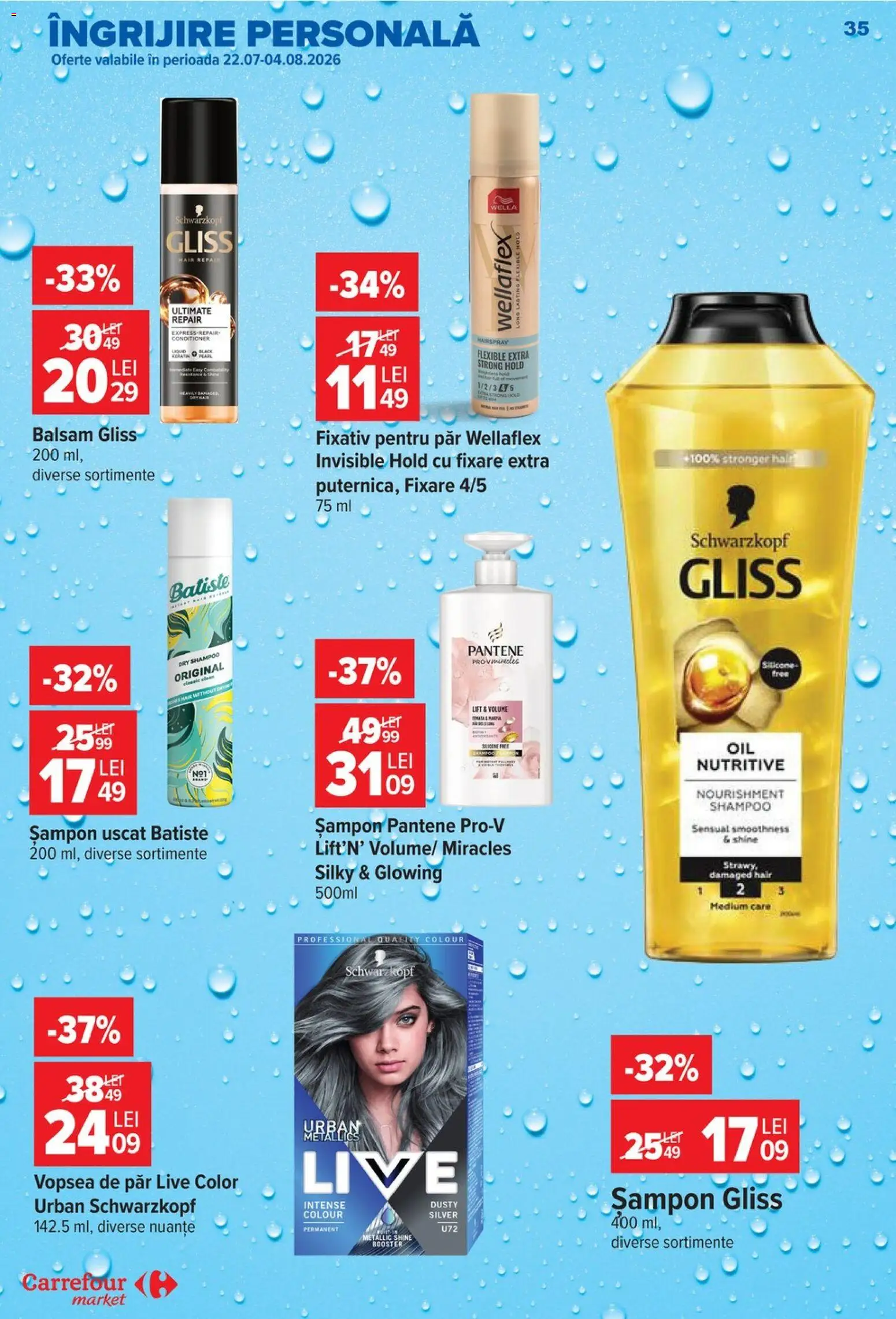Catalog Carrefour 22 - 27 Iulie 2026 | Pagina 35 | Produse: Vopsea, Balsam, Vopsea de păr, Șampon uscat