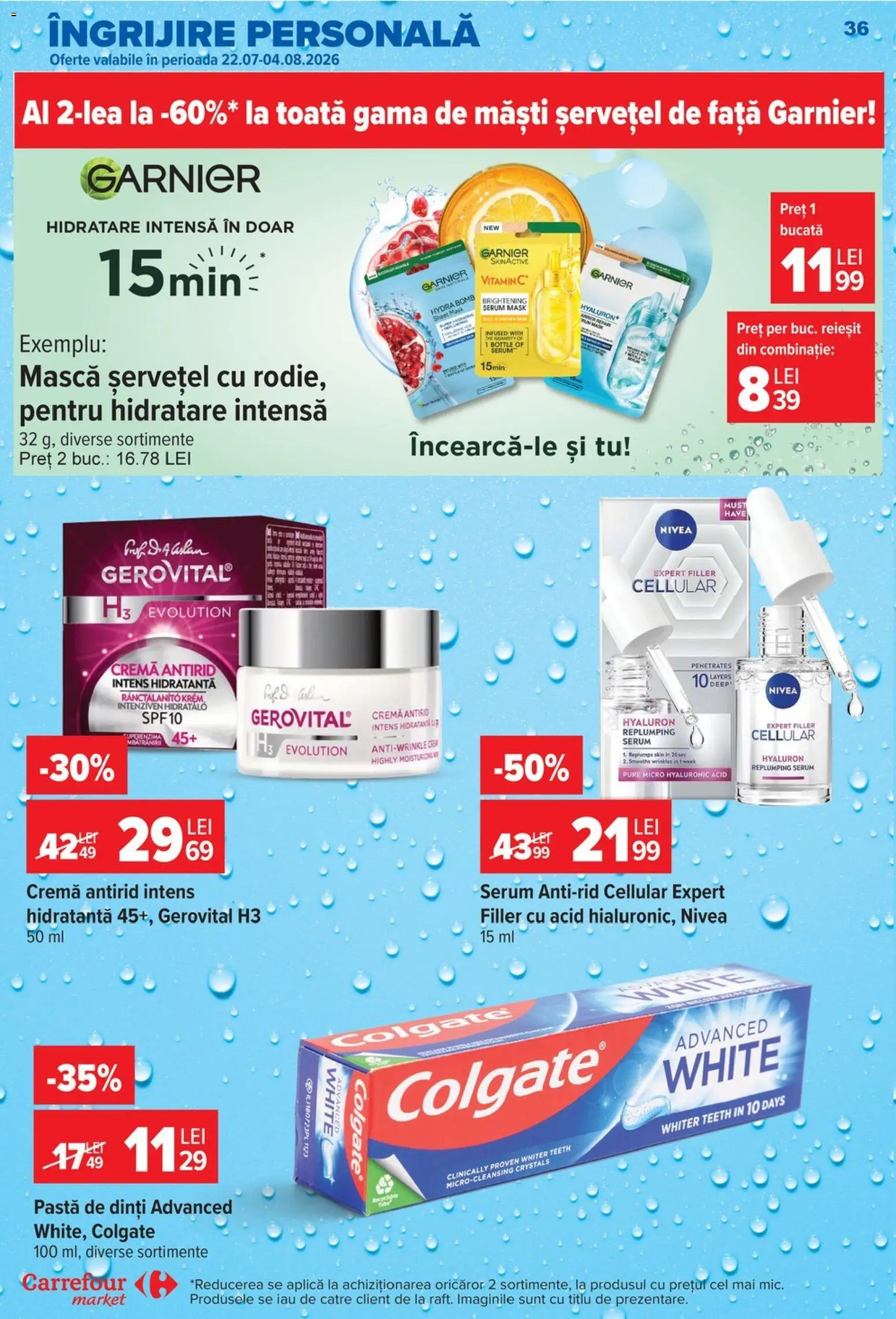 Catalog Carrefour 22 - 27 Iulie 2026 | Pagina 36 | Produse: Serum, Cremă, Pastă de dinți